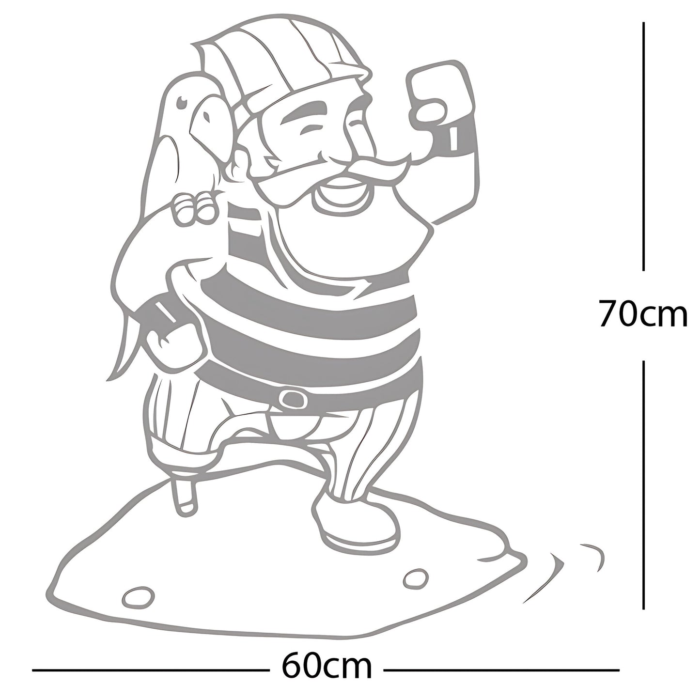 One Legged Pirate Wall Sticker