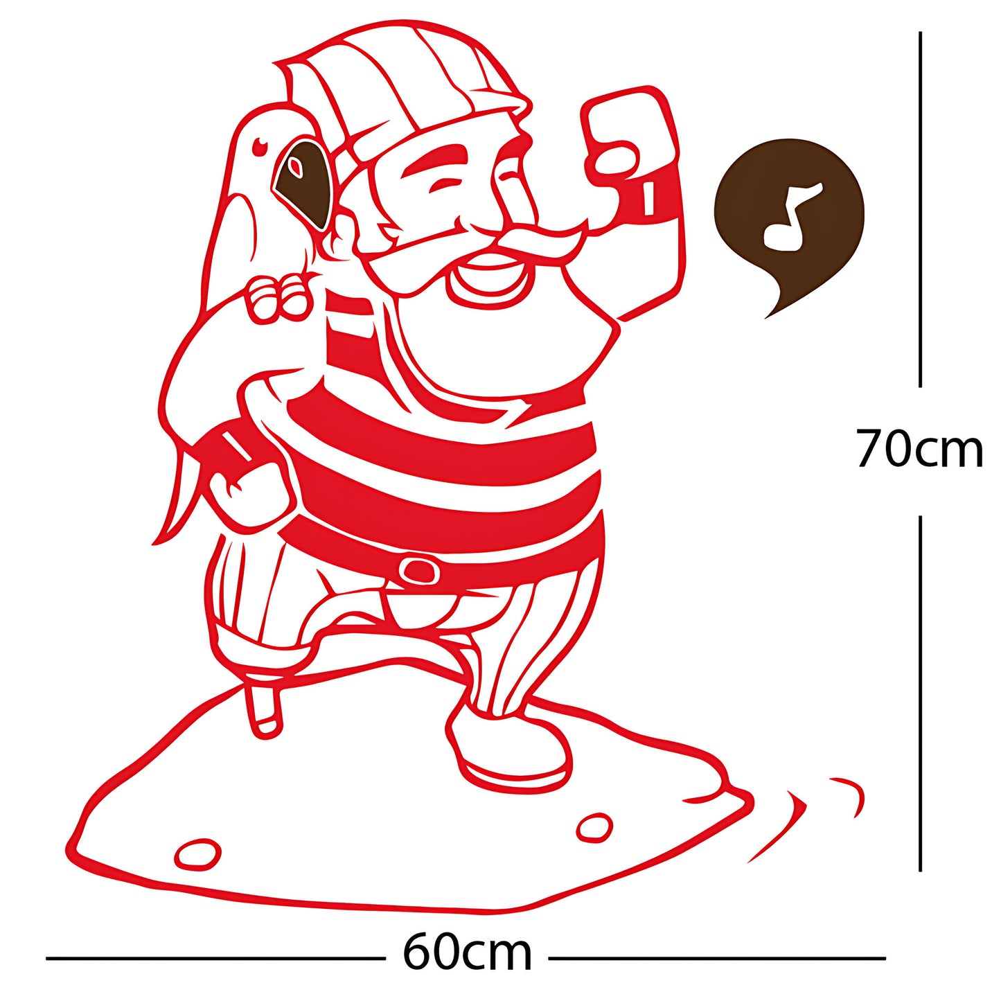 One Legged Pirate Wall Sticker