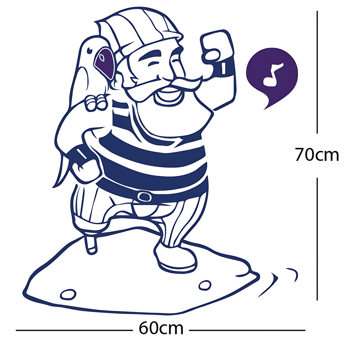 One Legged Pirate Wall Sticker