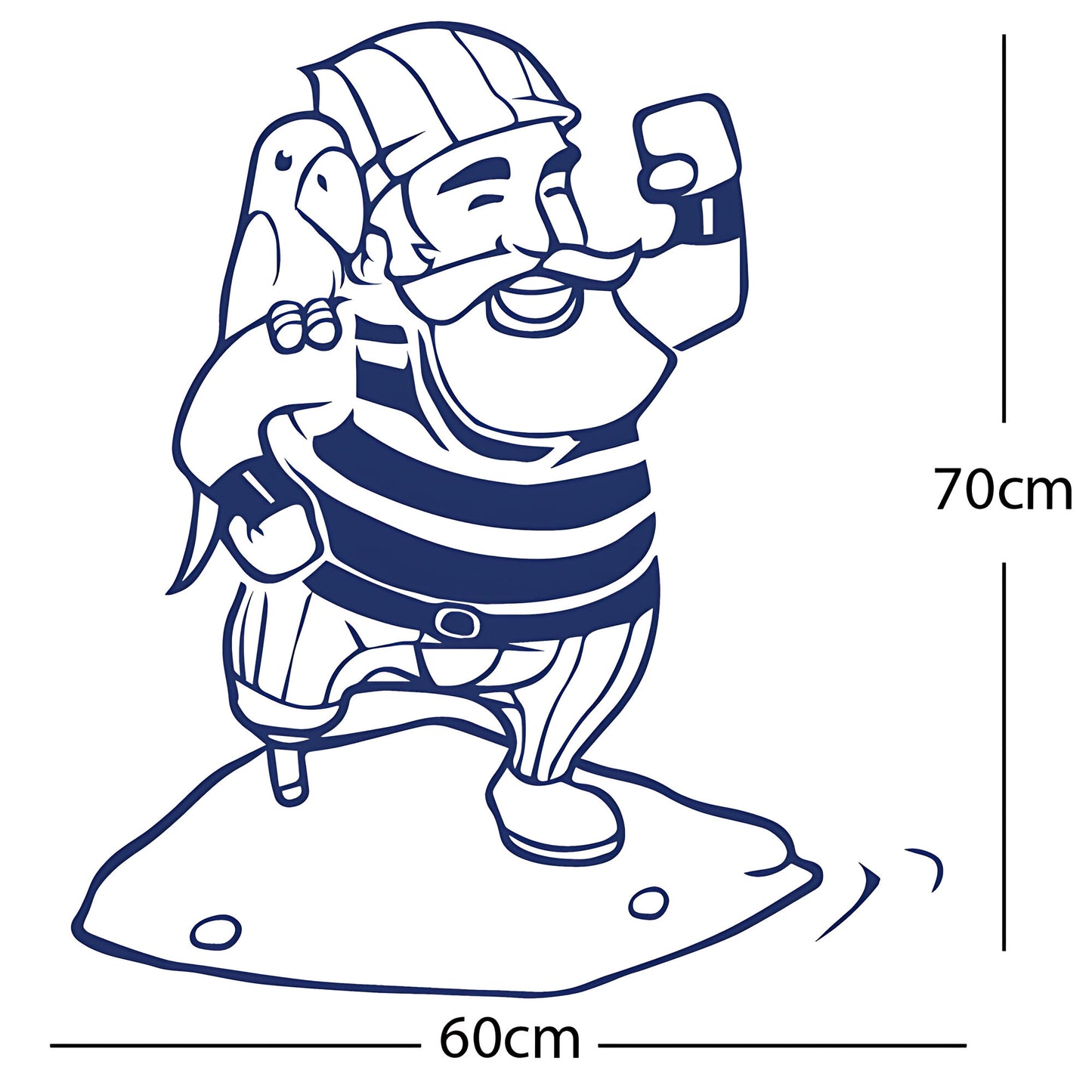 One Legged Pirate Wall Sticker