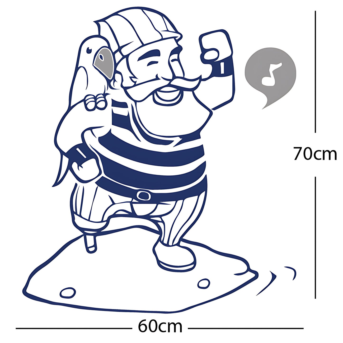 One Legged Pirate Wall Sticker