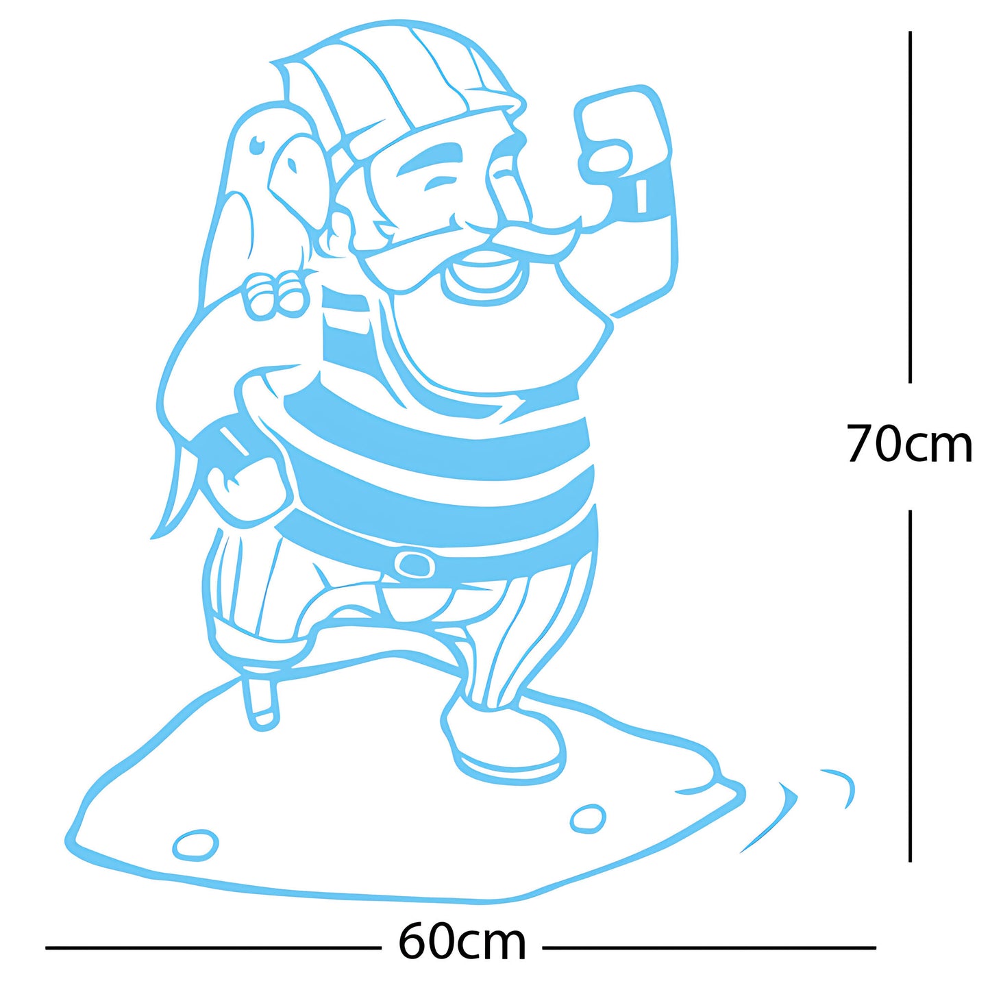 One Legged Pirate Wall Sticker