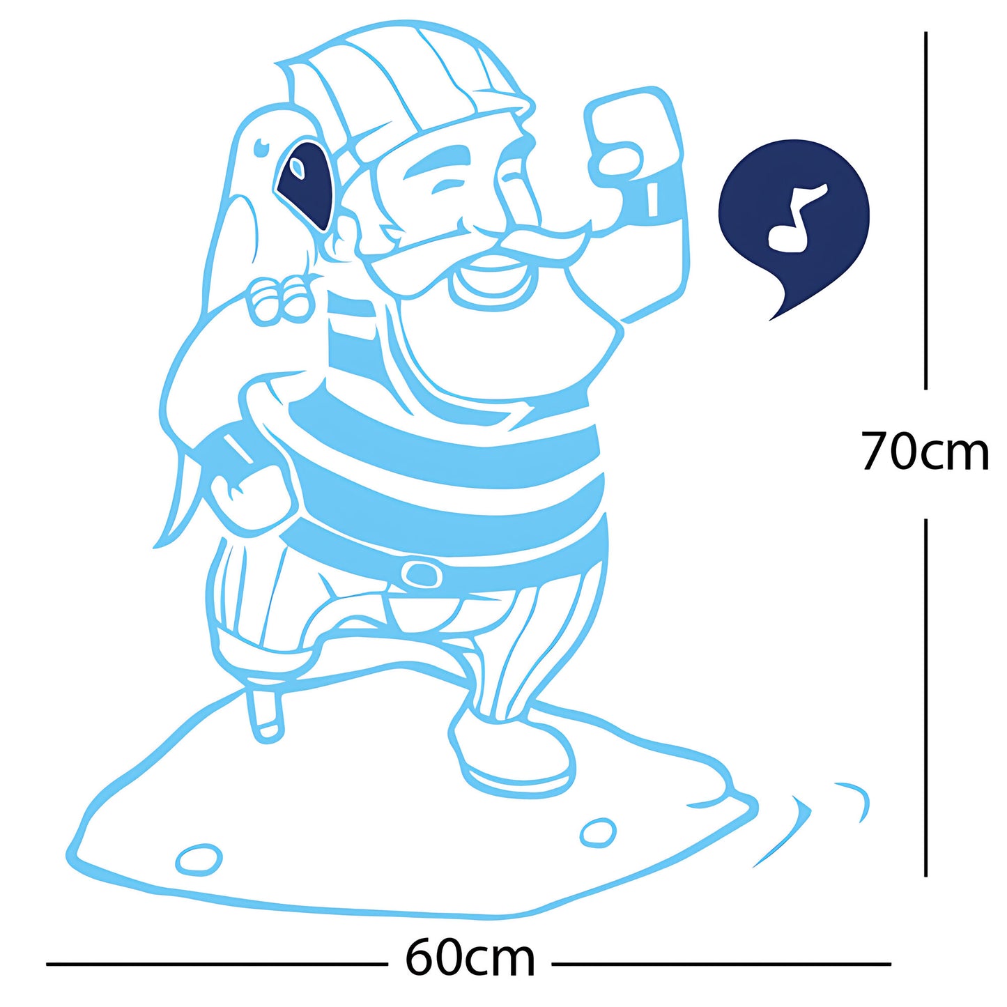 One Legged Pirate Wall Sticker