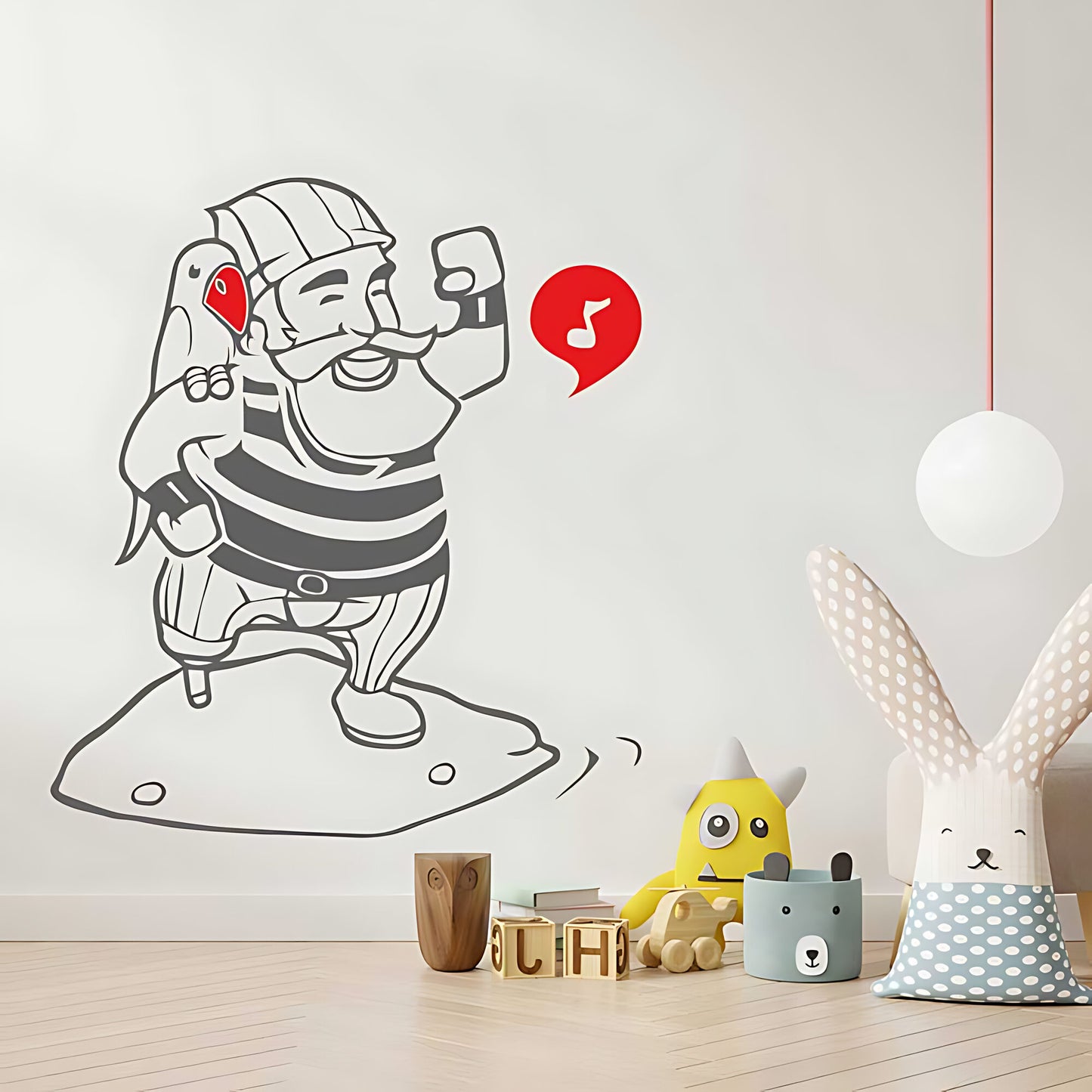 One Legged Pirate Wall Sticker