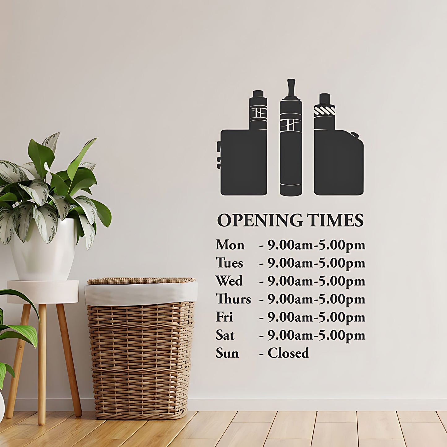 Custom Vaping Graphics Wall Sticker for Vape Store Decor