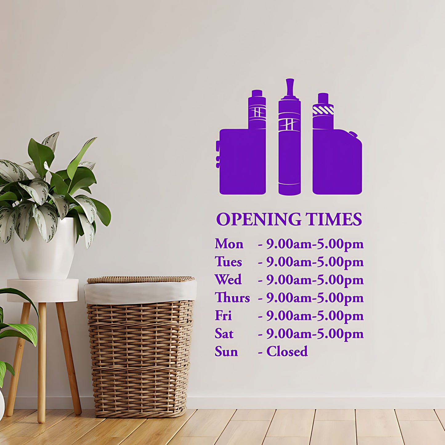 Custom Vaping Graphics Wall Sticker for Vape Store Decor