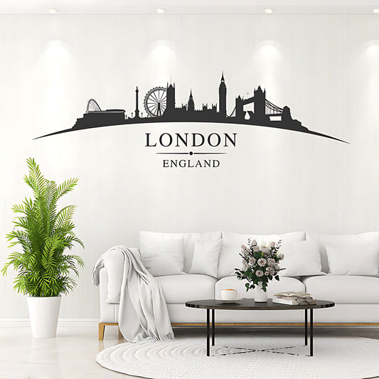 London England Skyline Wall Sticker – Big Ben Tower Bridge & London Eye