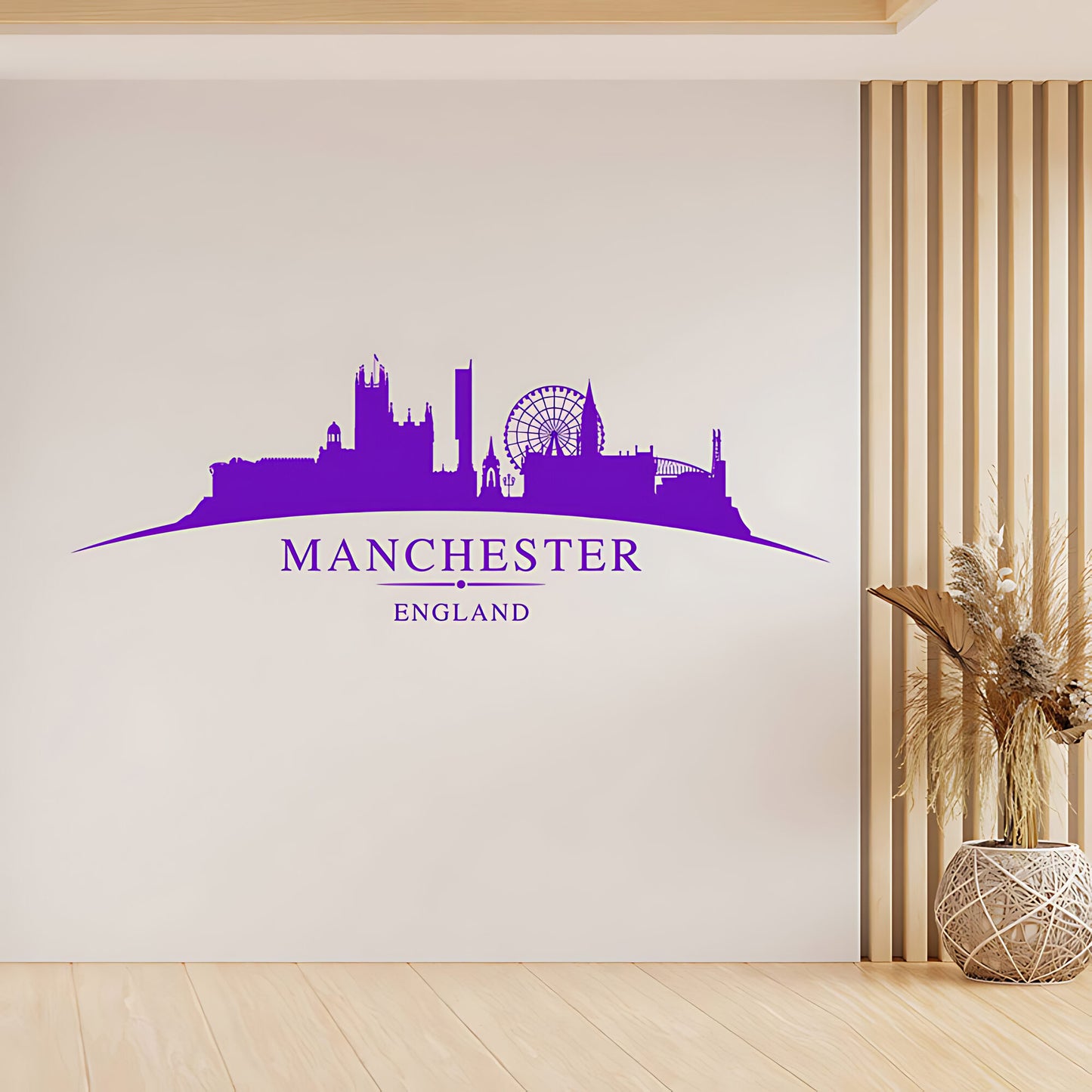 Manchester England Skyline Wall Sticker – Cityscape Decal