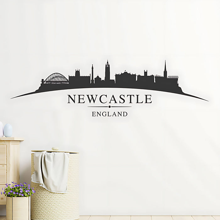 Newcastle England Skyline Wall Sticker ‚Äì Tyne Bridge Cityscape Decal