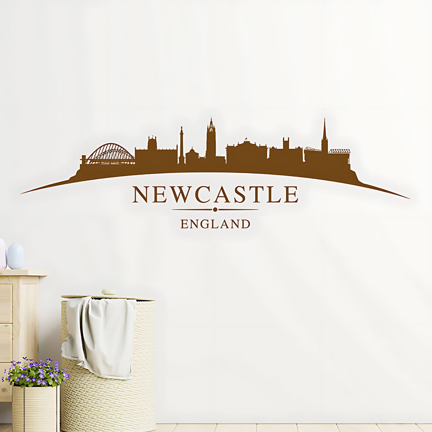 Newcastle England Skyline Wall Sticker – Tyne Bridge Cityscape Decal