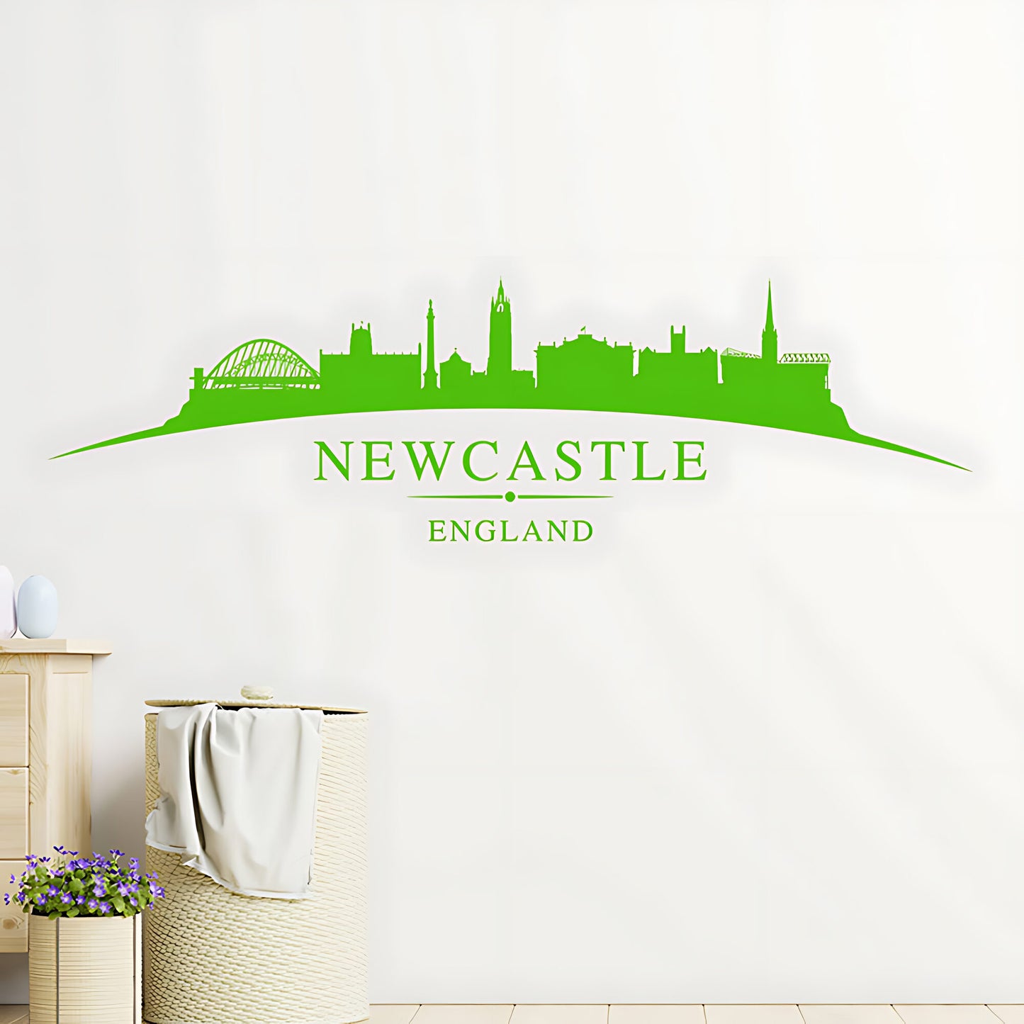 Newcastle England Skyline Wall Sticker – Tyne Bridge Cityscape Decal