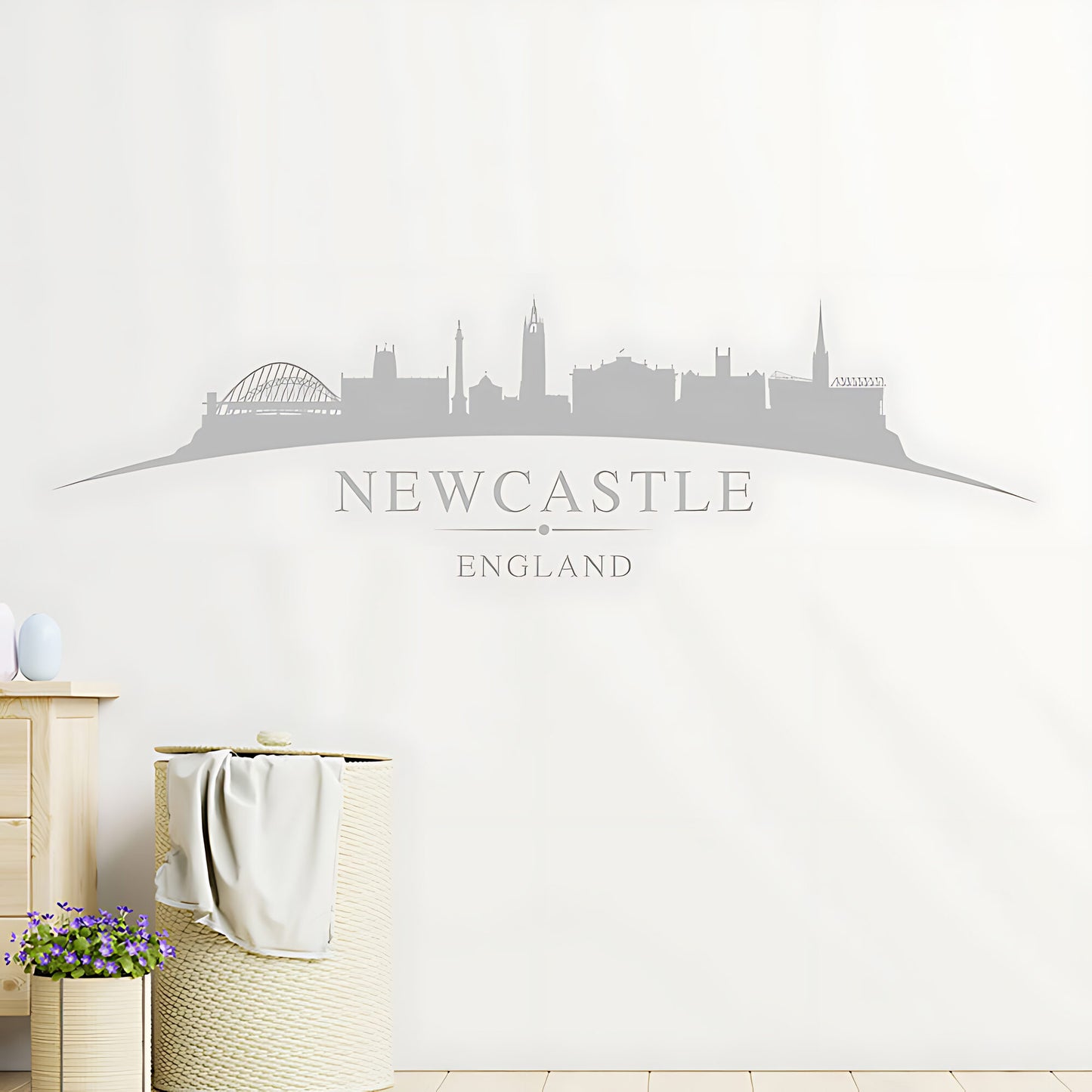 Newcastle England Skyline Wall Sticker – Tyne Bridge Cityscape Decal