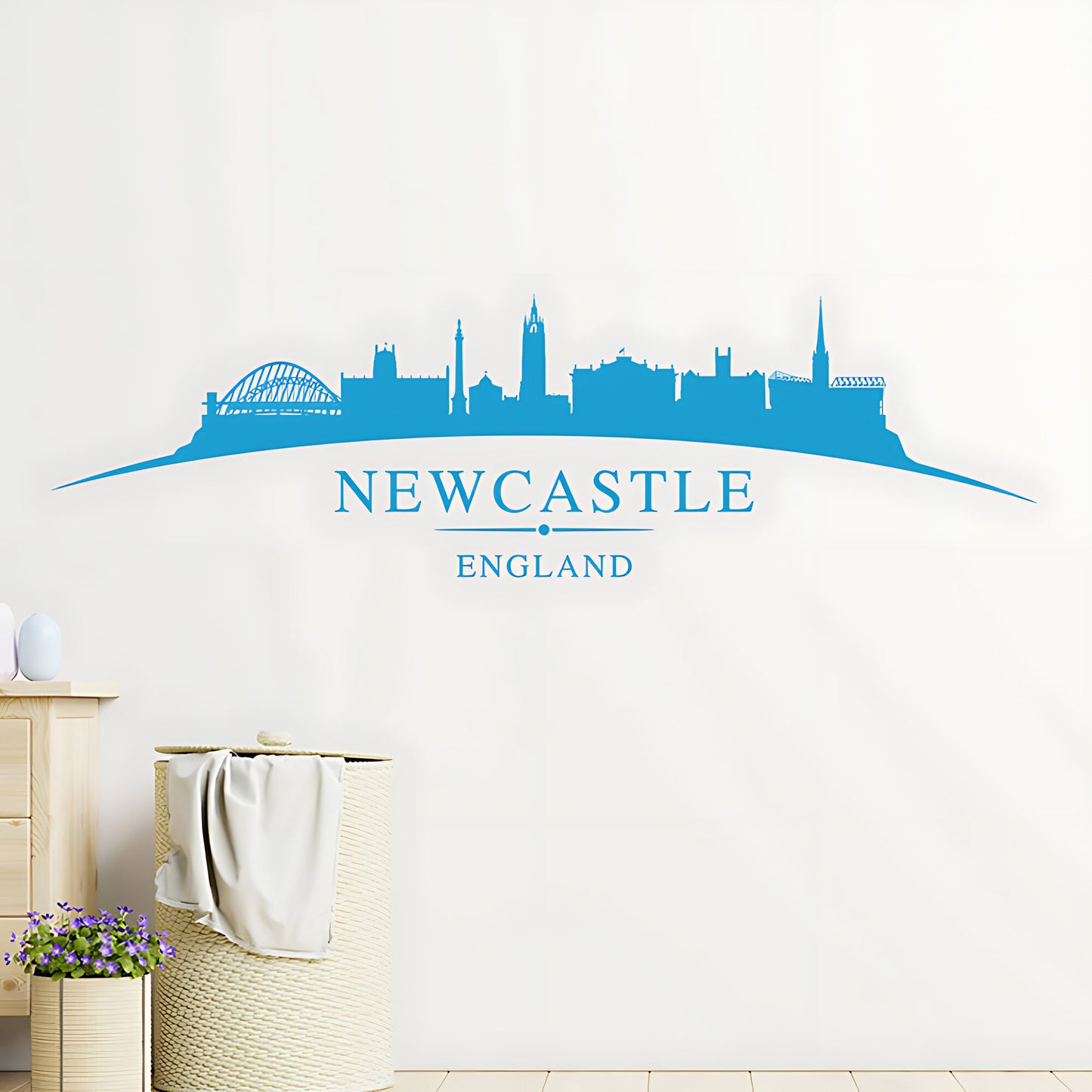 Newcastle England Skyline Wall Sticker – Tyne Bridge Cityscape Decal