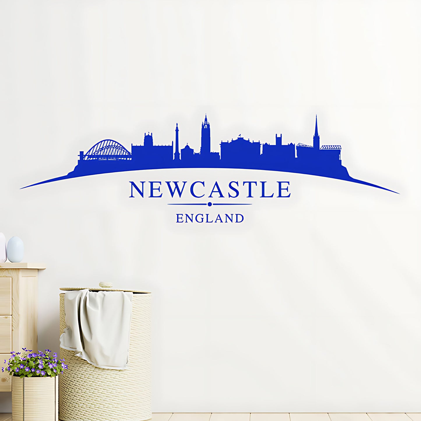 Newcastle England Skyline Wall Sticker – Tyne Bridge Cityscape Decal