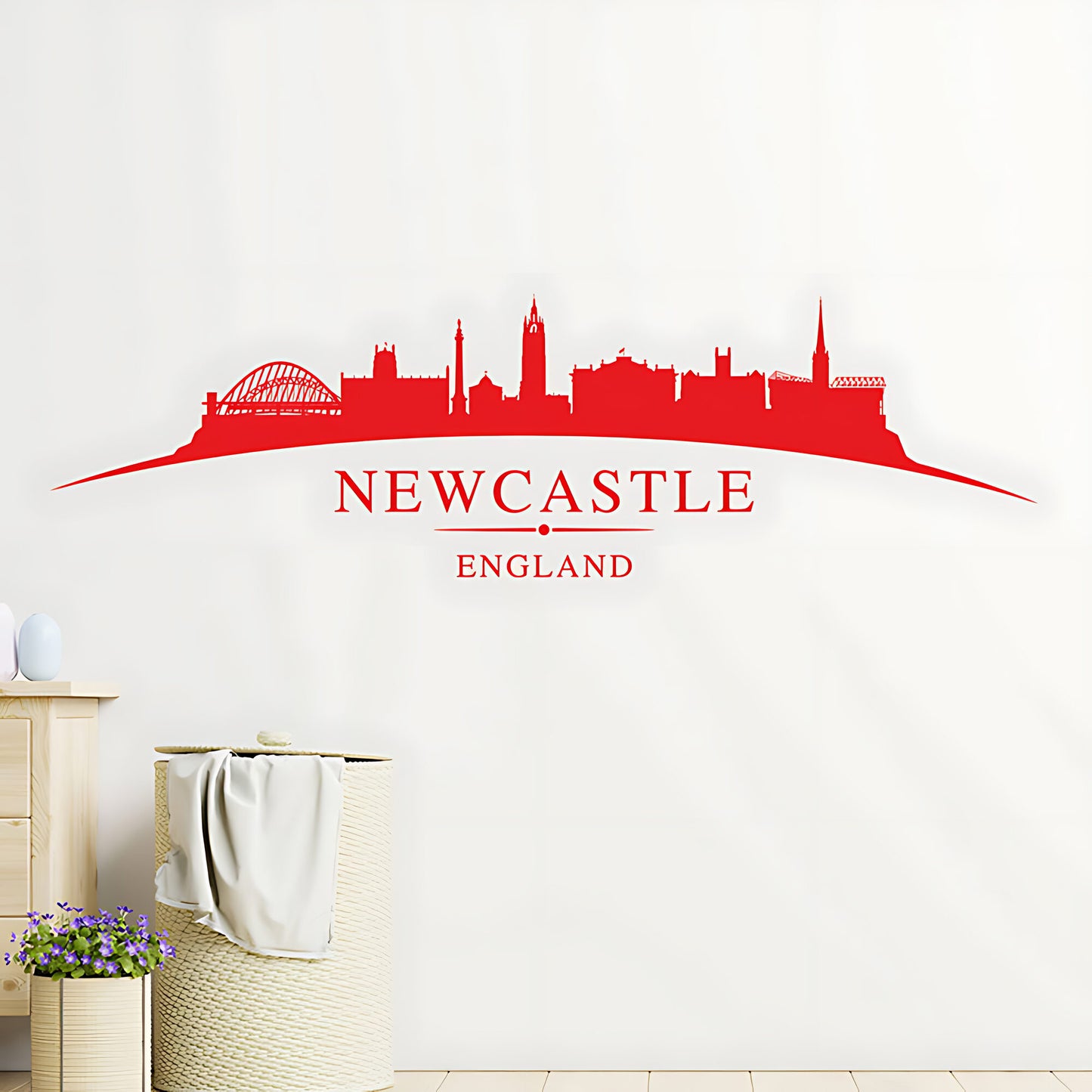 Newcastle England Skyline Wall Sticker – Tyne Bridge Cityscape Decal