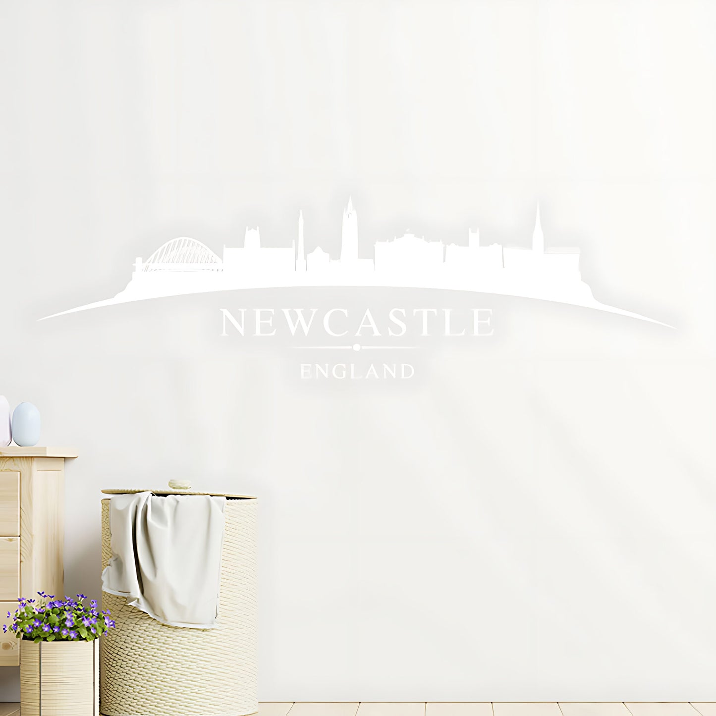 Newcastle England Skyline Wall Sticker – Tyne Bridge Cityscape Decal