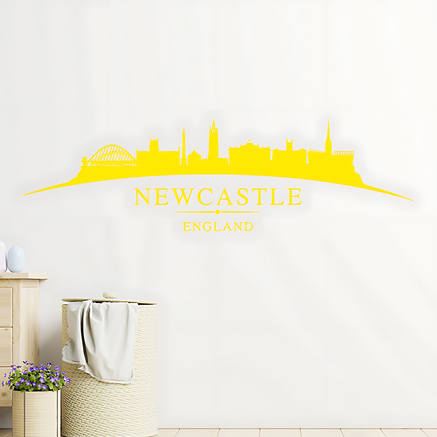 Newcastle England Skyline Wall Sticker – Tyne Bridge Cityscape Decal