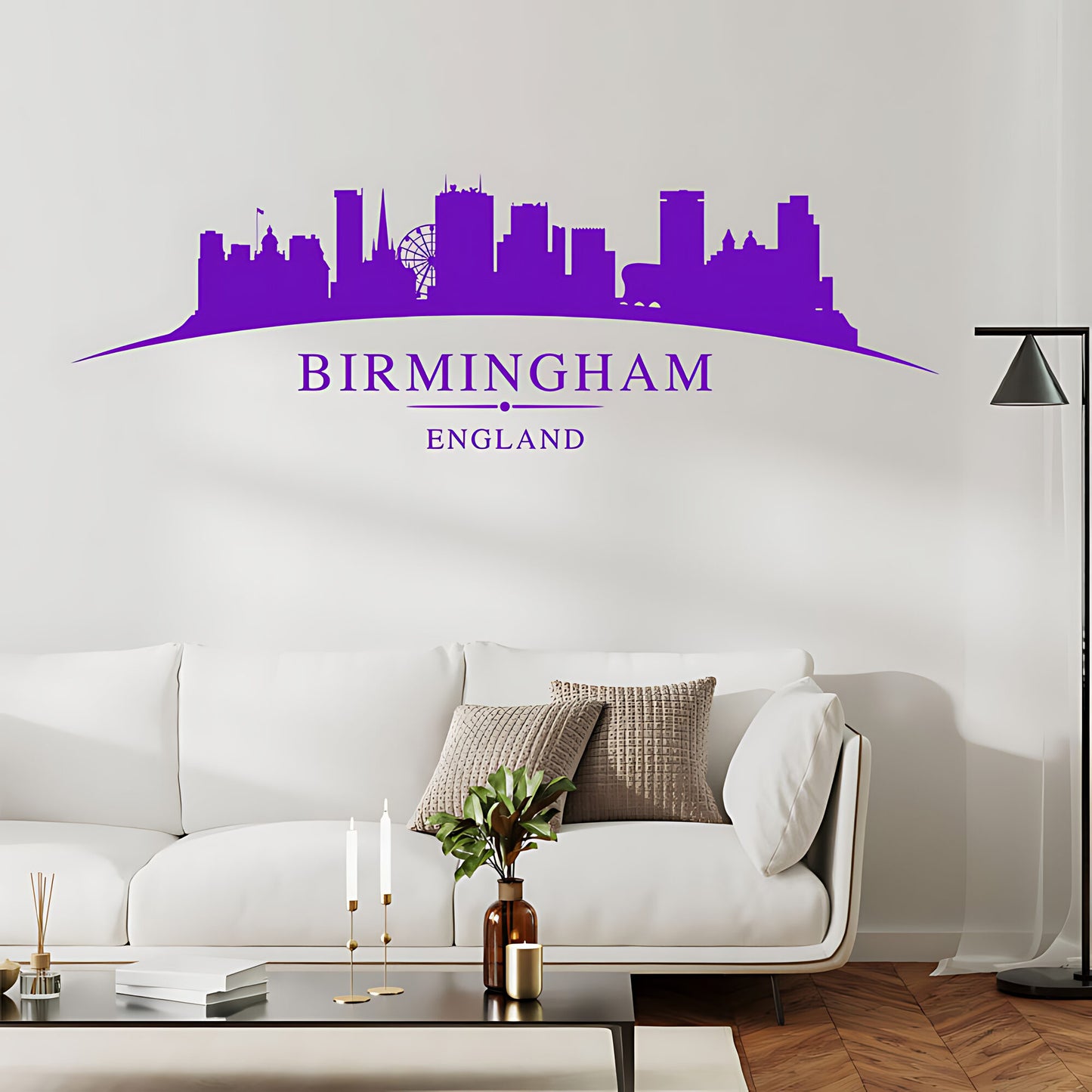 Birmingham Skyline Wall Sticker - City Vinyl Decal