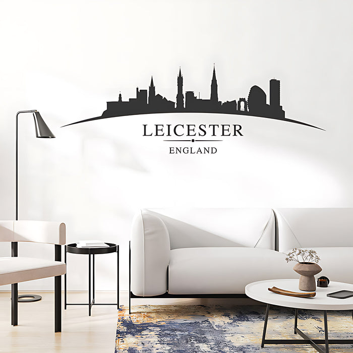 Leicester England Skyline Wall Sticker ‚Äì Cathedral Cityscape Decal