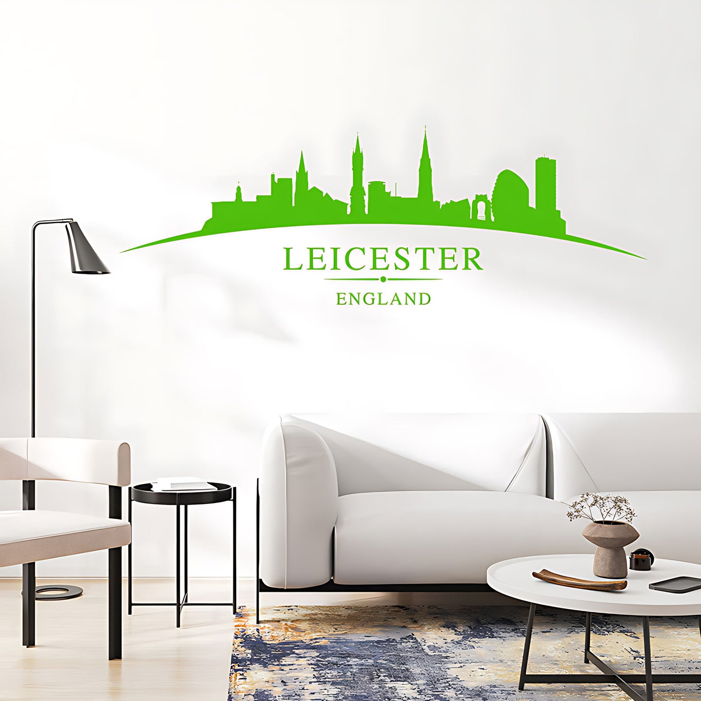 Leicester England Skyline Wall Sticker – Cathedral Cityscape Decal
