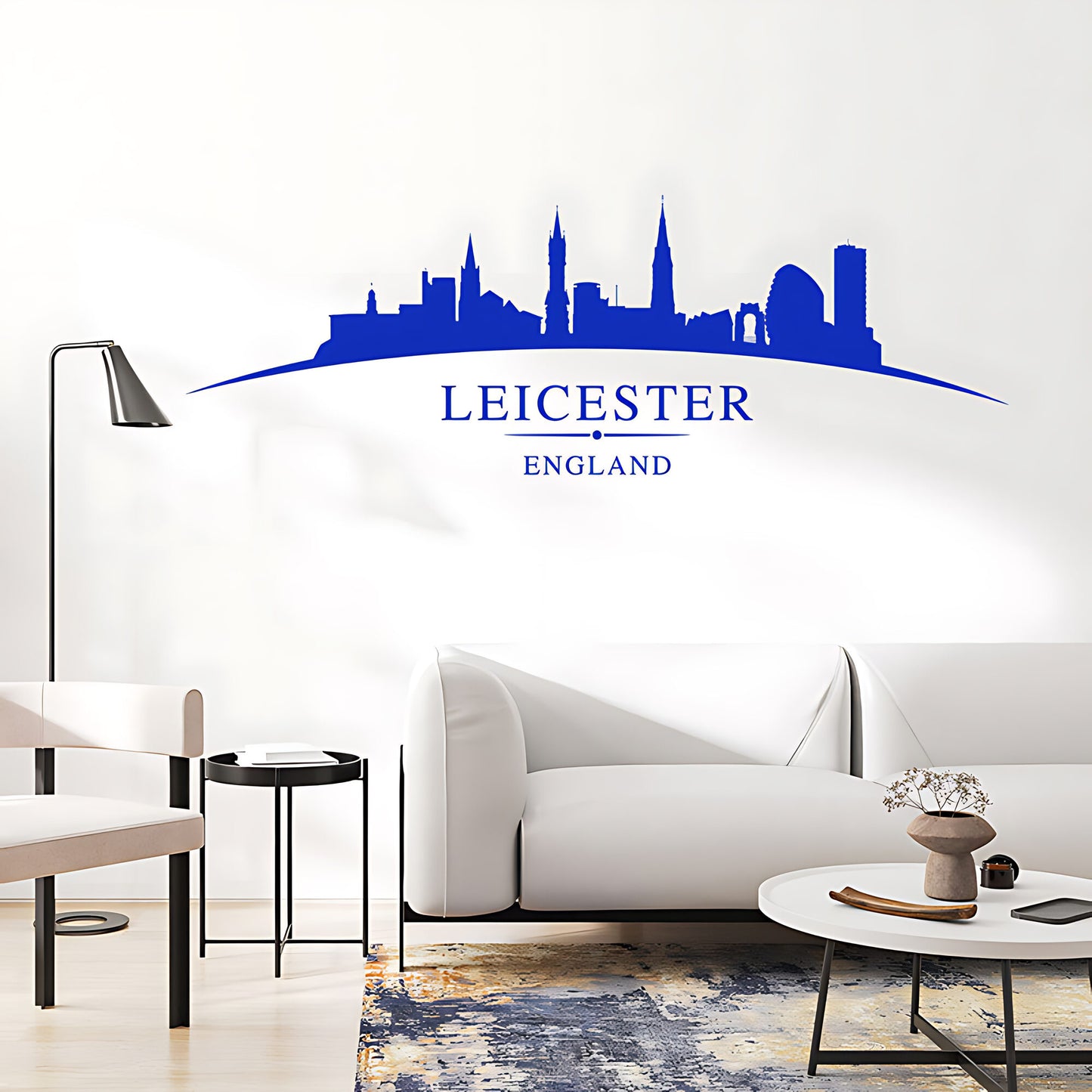 Leicester England Skyline Wall Sticker – Cathedral Cityscape Decal