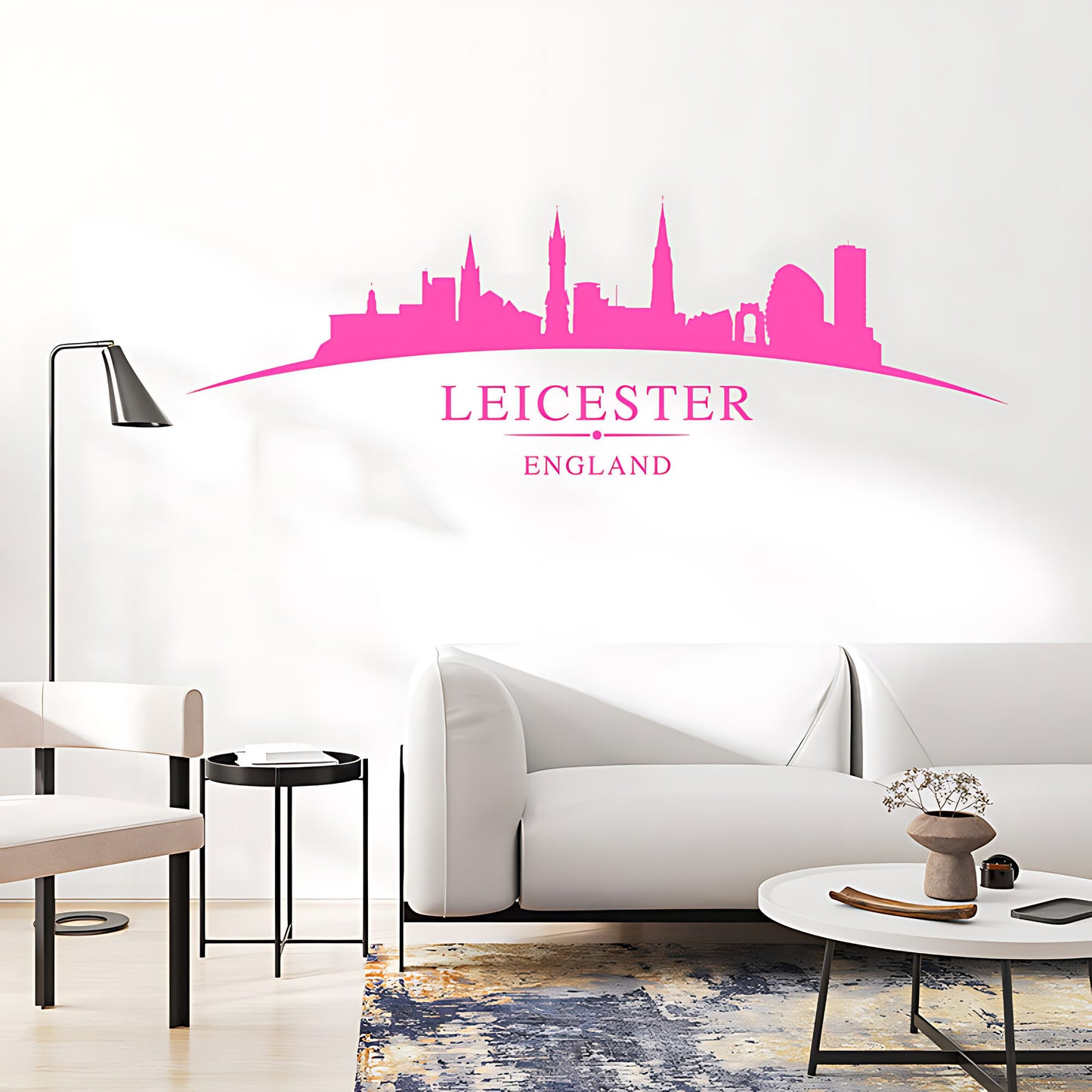 Leicester England Skyline Wall Sticker – Cathedral Cityscape Decal