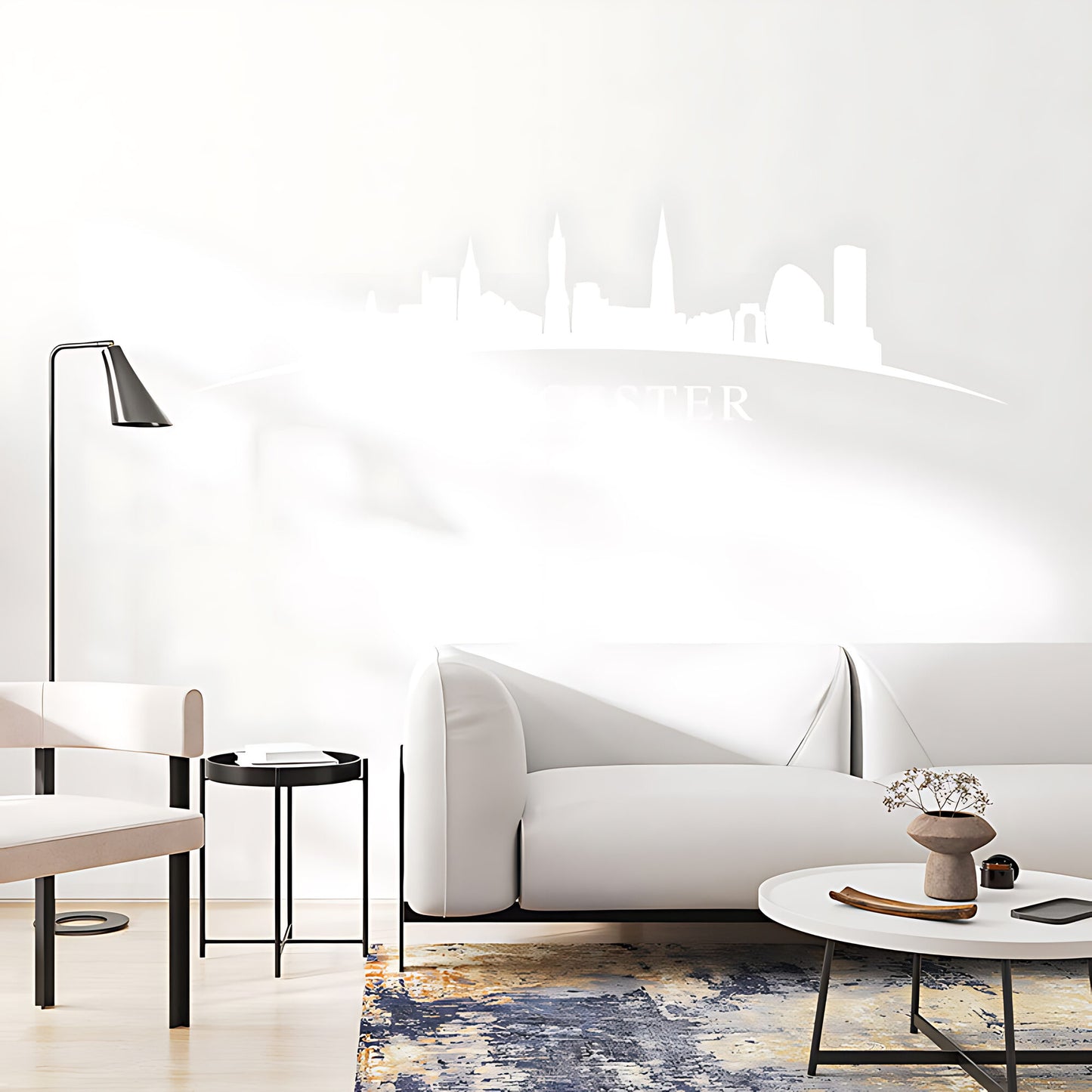Leicester England Skyline Wall Sticker – Cathedral Cityscape Decal