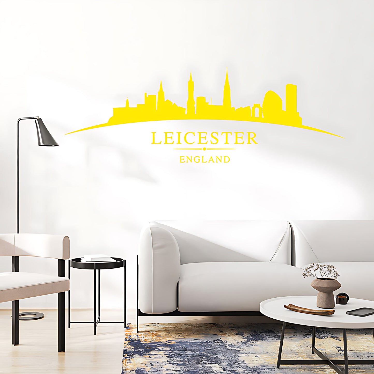 Leicester England Skyline Wall Sticker – Cathedral Cityscape Decal