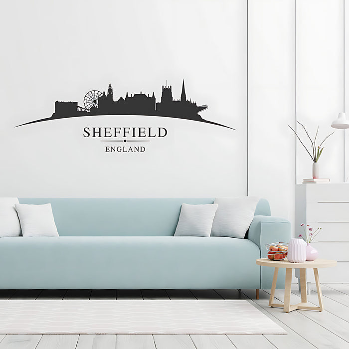 Sheffield Skyline Wall Sticker - City Vinyl Decal