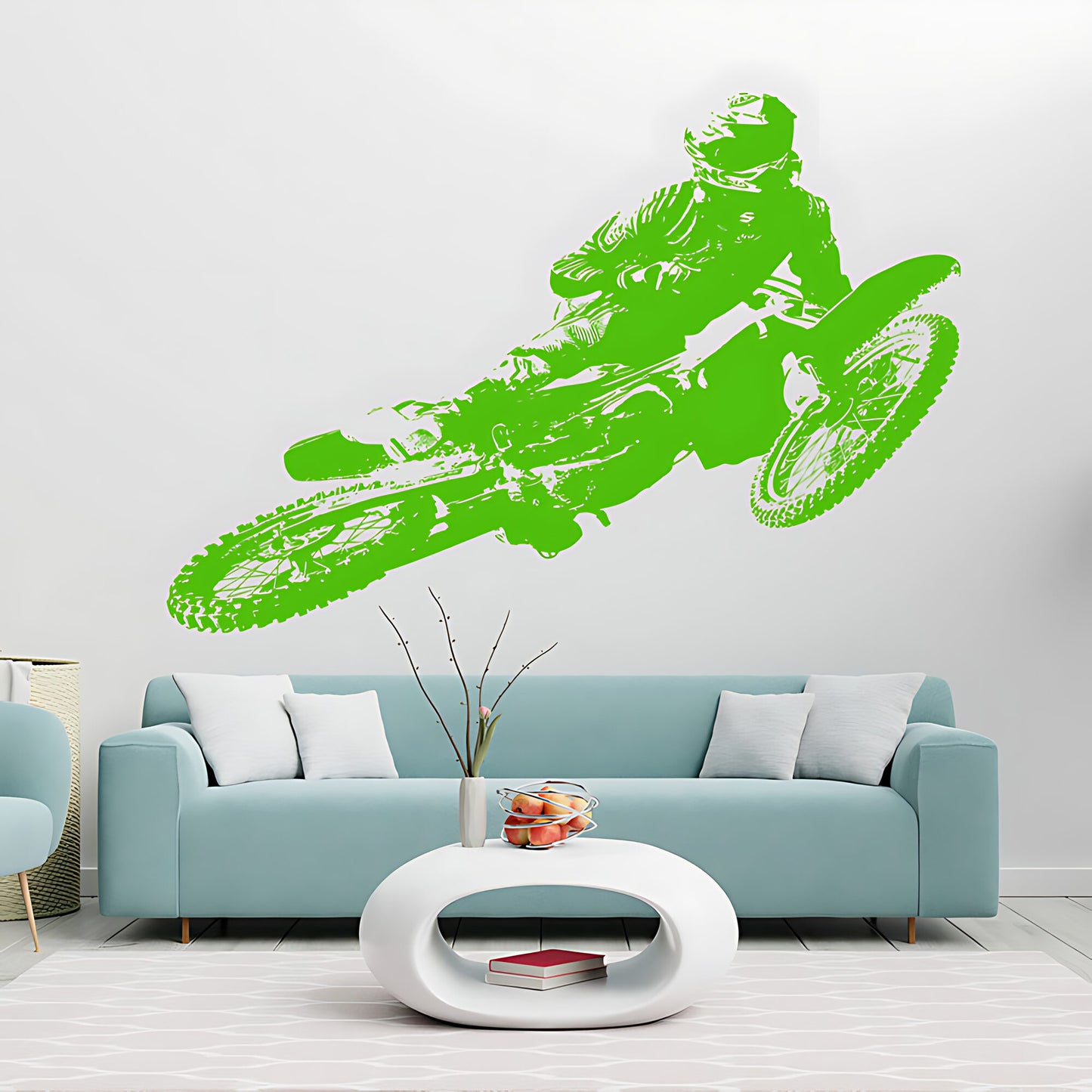 Kawasaki Motocross Wall Sticker - Dirt Bike Decal