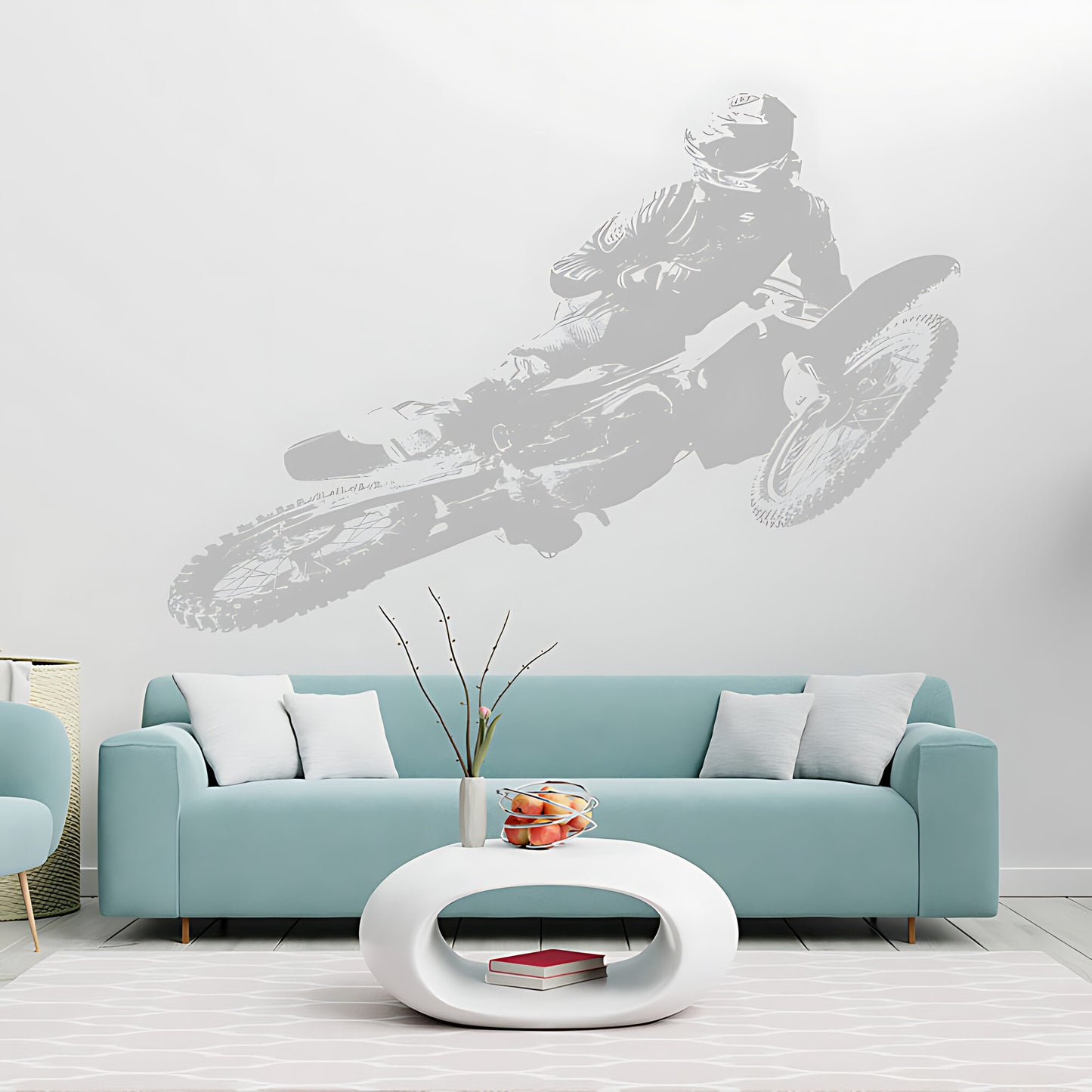 Kawasaki Motocross Wall Sticker - Dirt Bike Decal