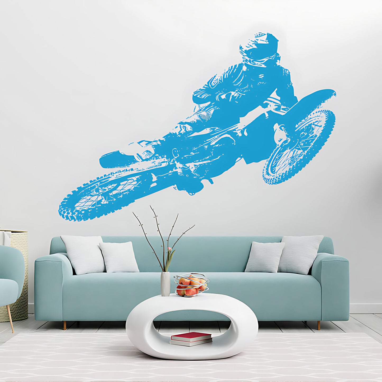 Kawasaki Motocross Wall Sticker - Dirt Bike Decal