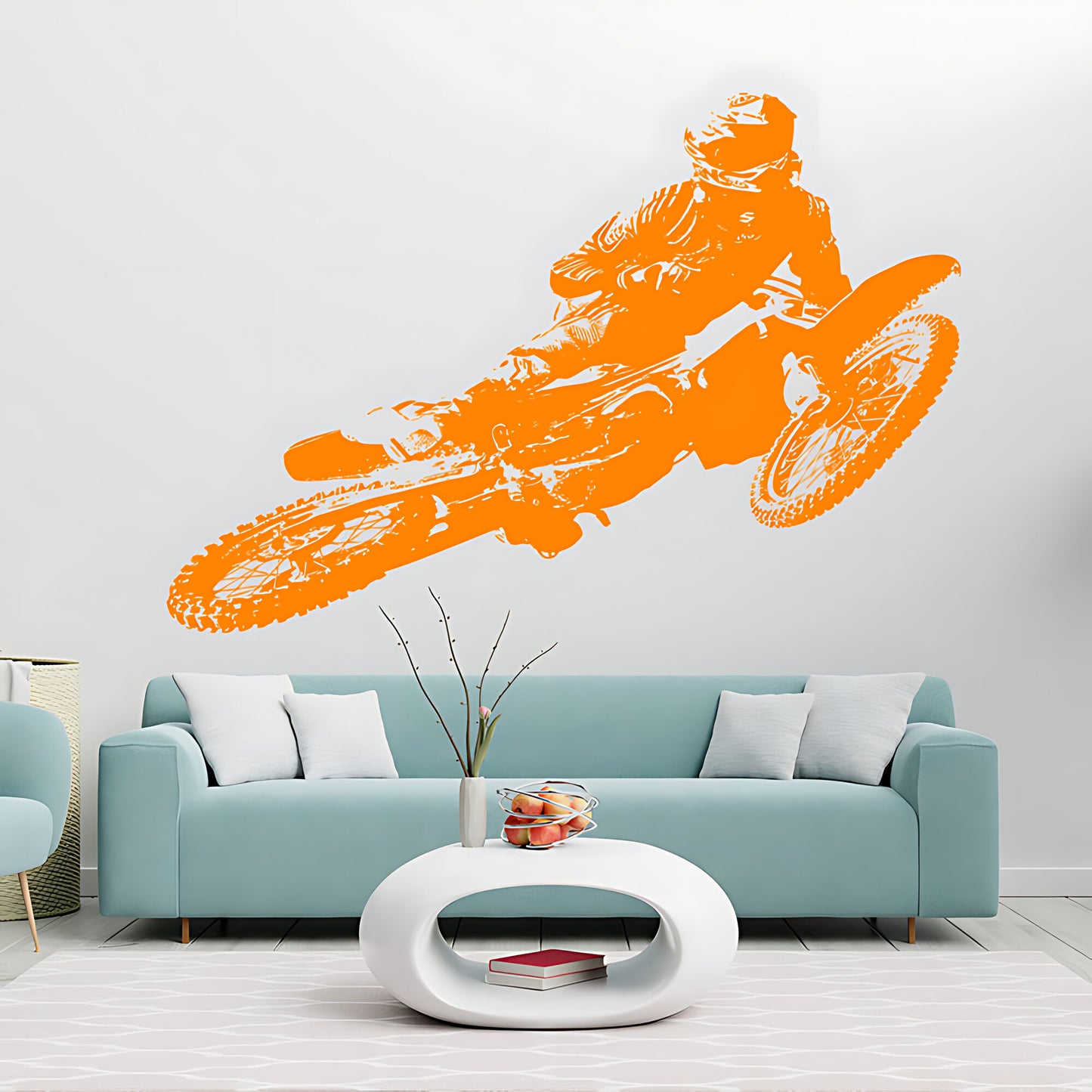 Kawasaki Motocross Wall Sticker - Dirt Bike Decal