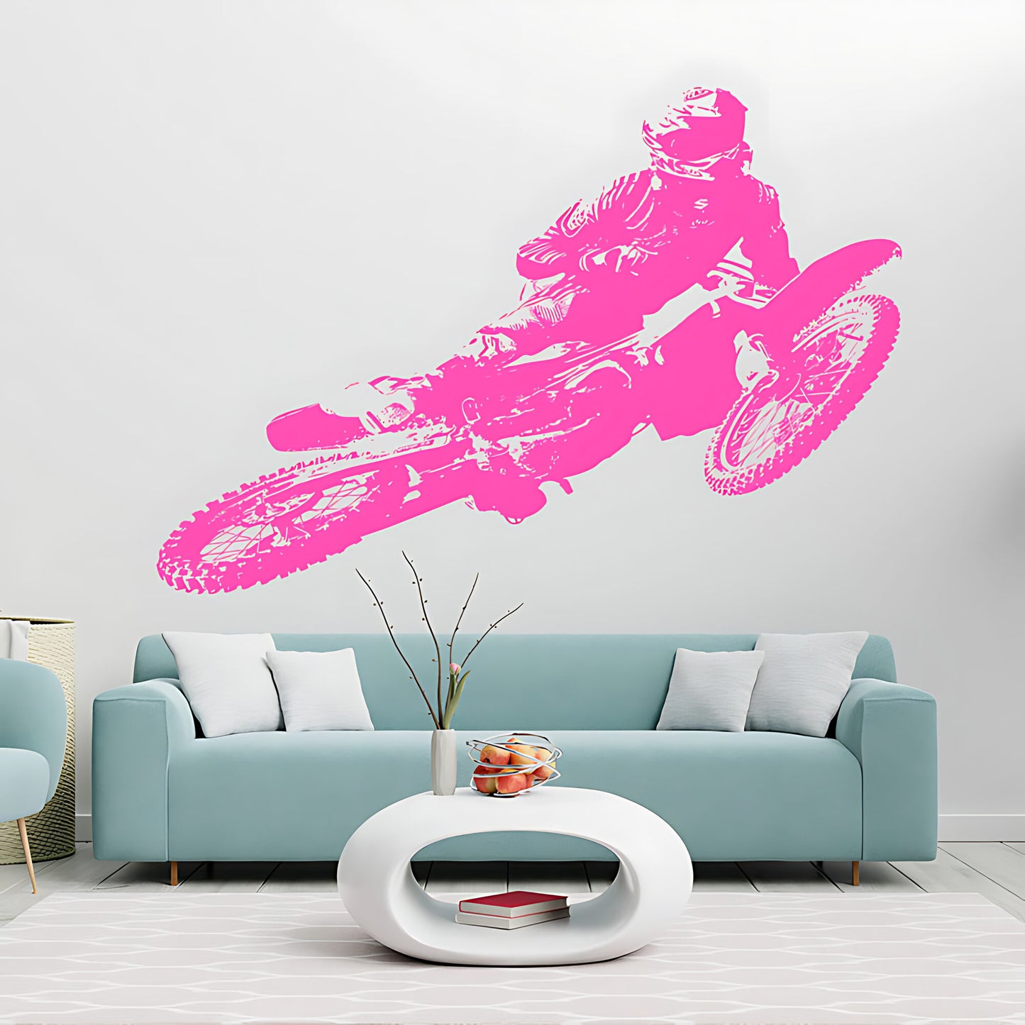 Kawasaki Motocross Wall Sticker - Dirt Bike Decal
