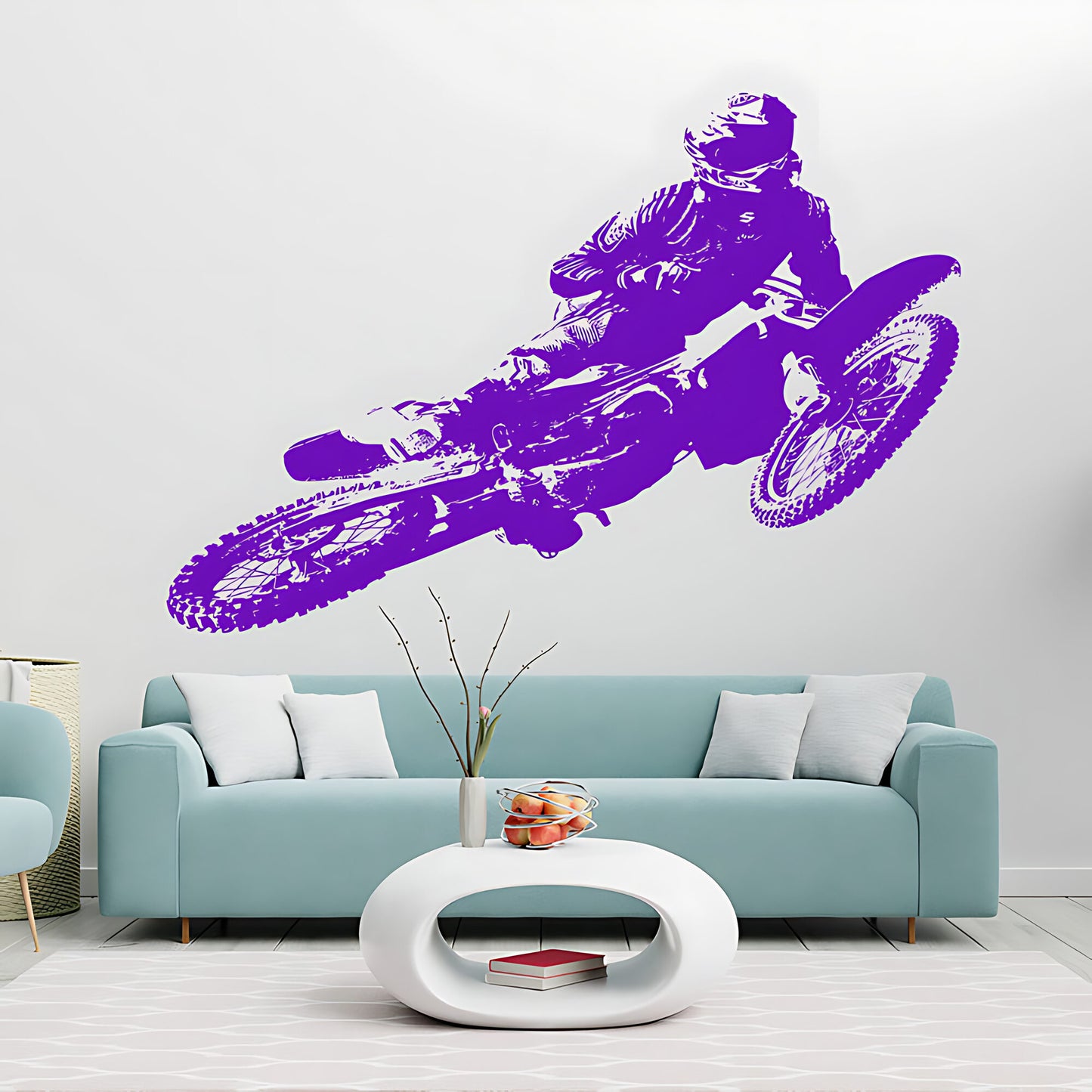 Kawasaki Motocross Wall Sticker - Dirt Bike Decal