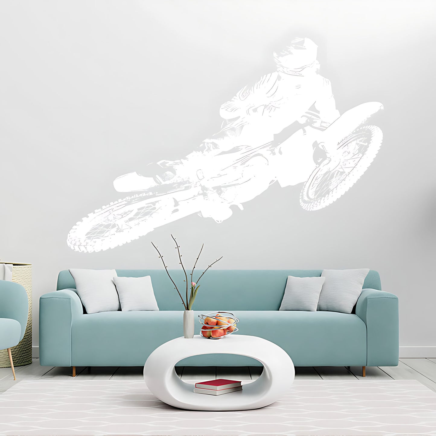 Kawasaki Motocross Wall Sticker - Dirt Bike Decal