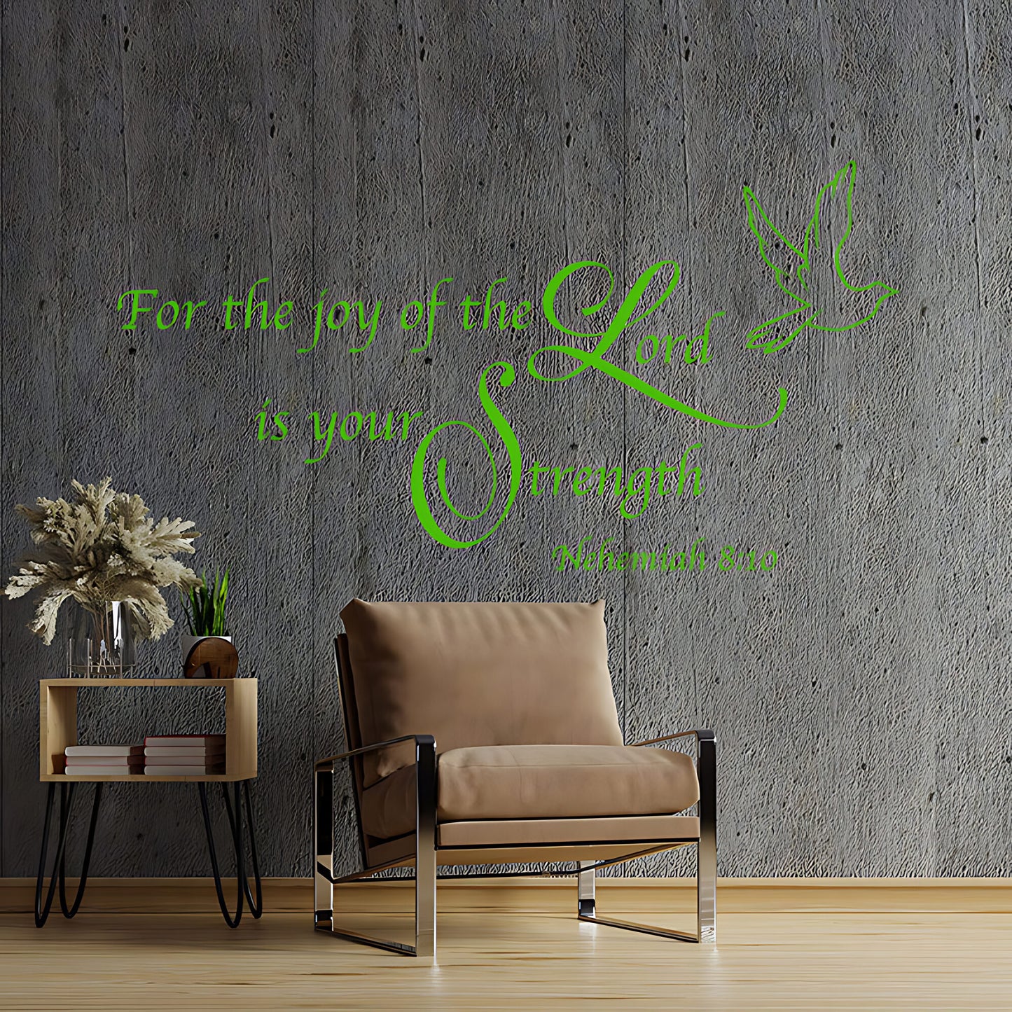 Christian Quote Vinyl Wall Art - For the Joy of the Lord Decals