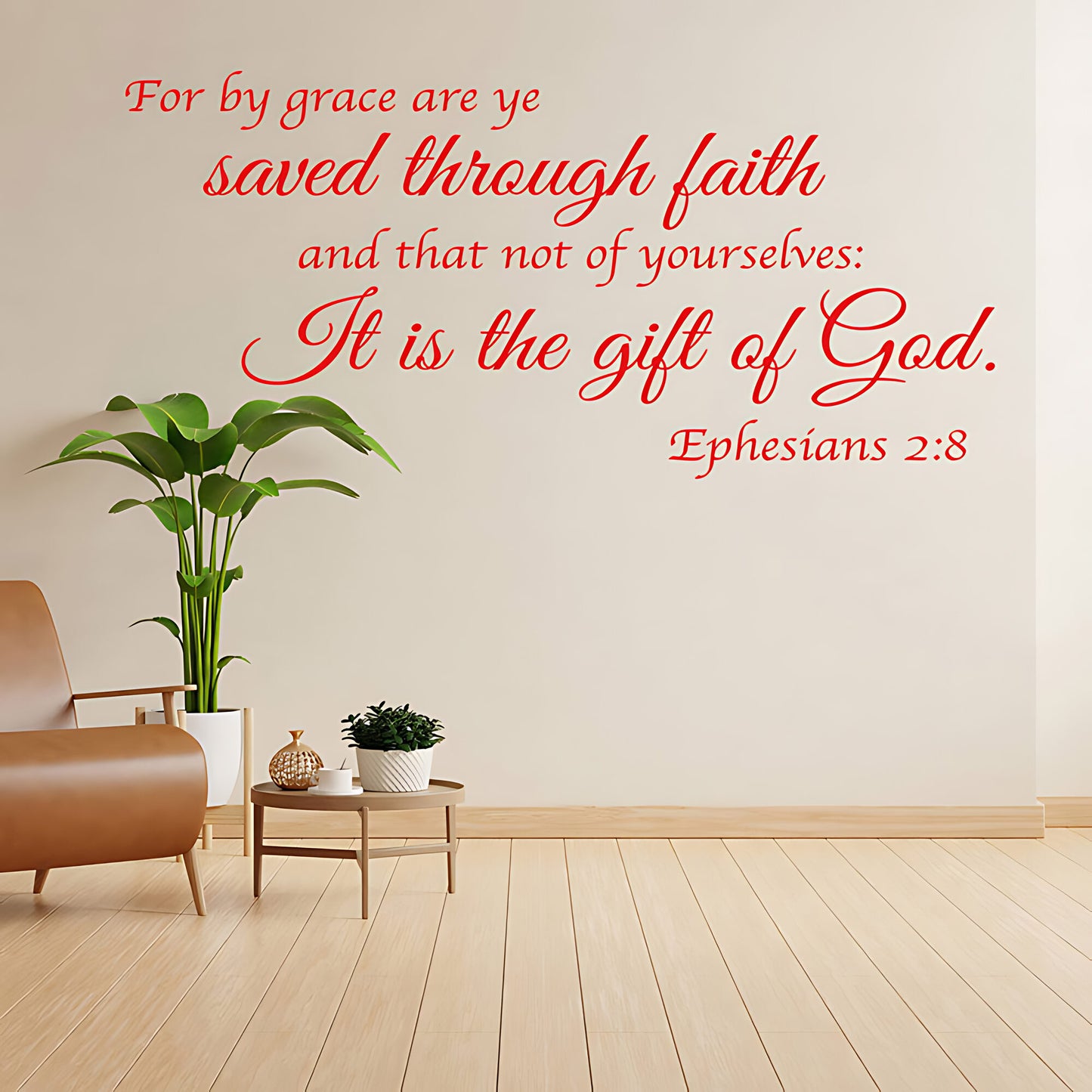 Ephesians 2:8 Wall Sticker - Bible Verse Decal