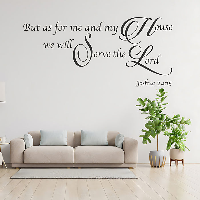 As For Me & My House Wall Sticker - Bible Verse Decal