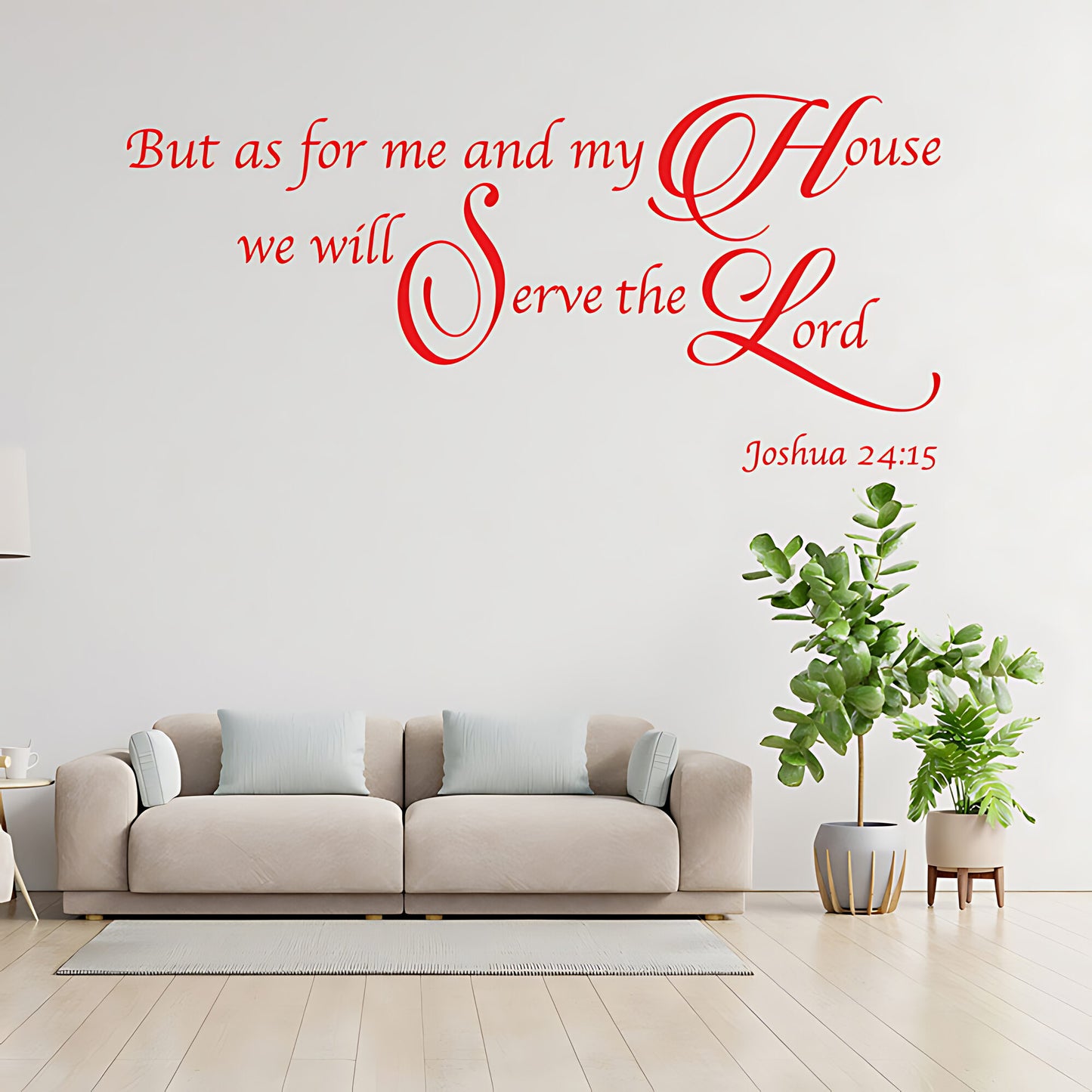 As For Me & My House Wall Sticker - Bible Verse Decal