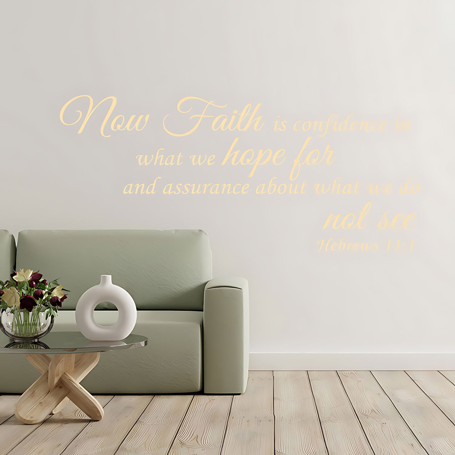 Faith Hope Love Wall Sticker - Bible Verse Decal