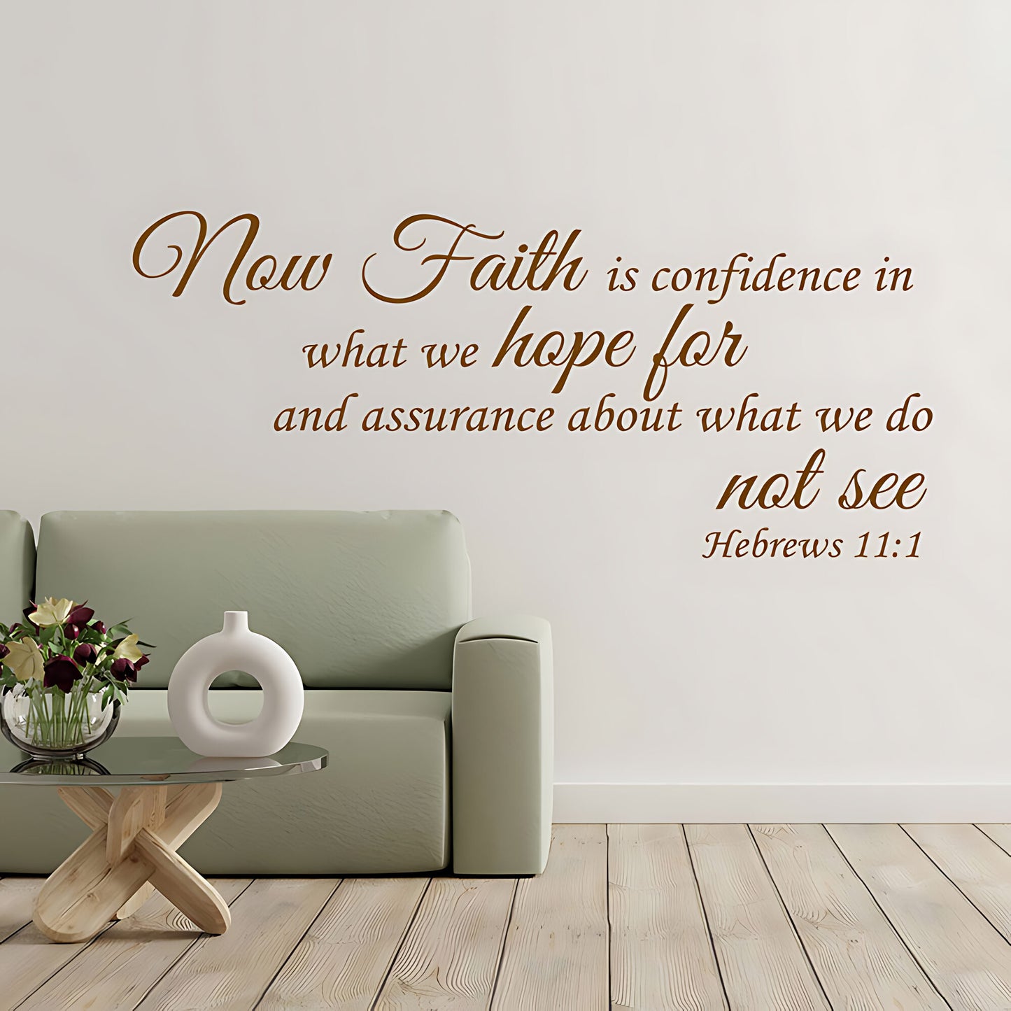 Faith Hope Love Wall Sticker - Bible Verse Decal