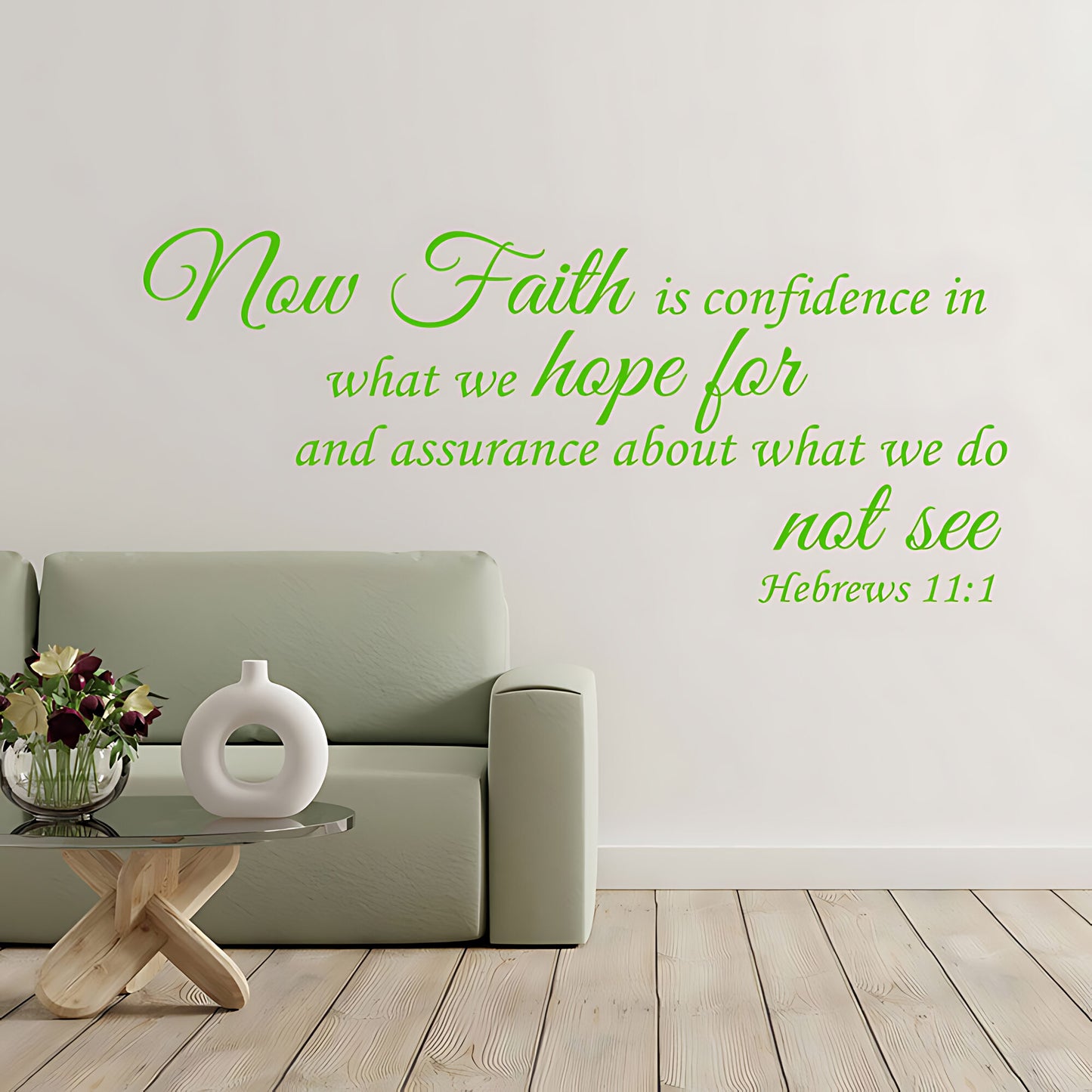 Faith Hope Love Wall Sticker - Bible Verse Decal