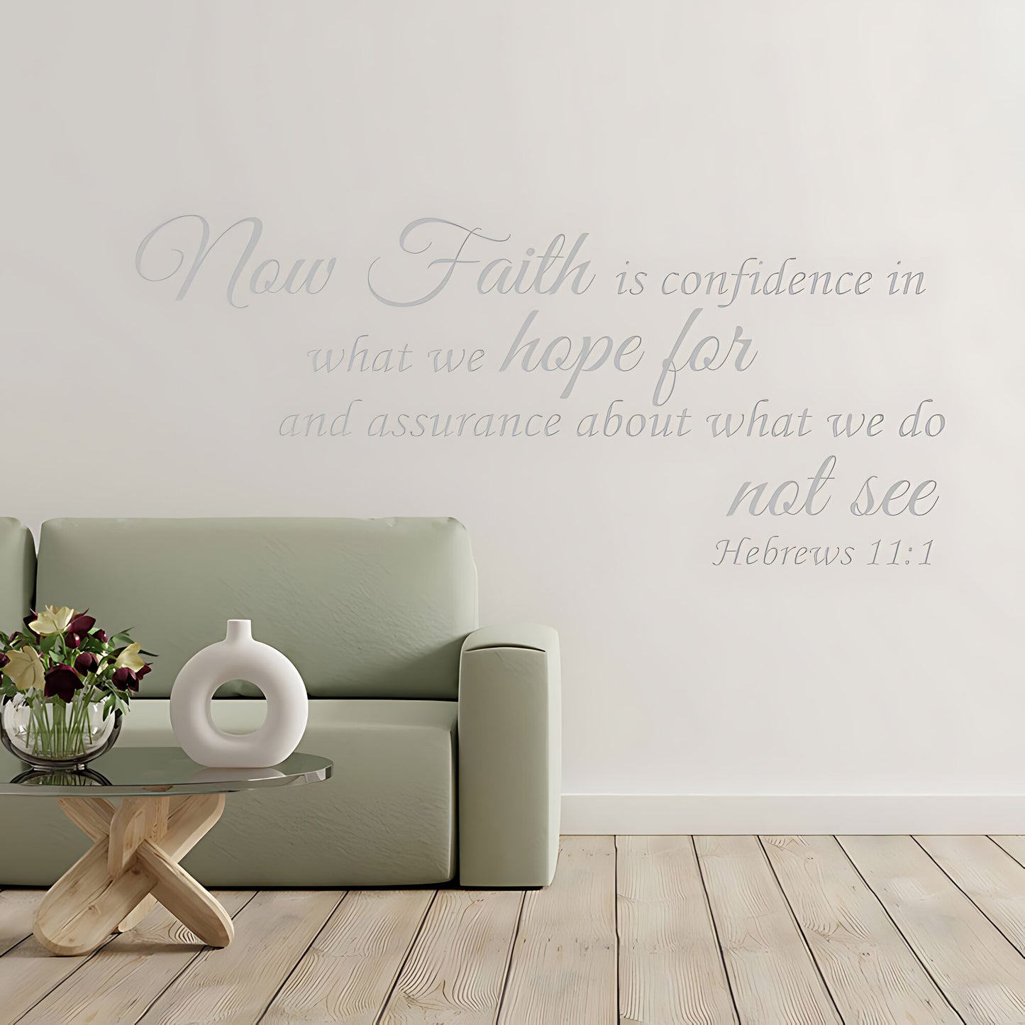 Faith Hope Love Wall Sticker - Bible Verse Decal