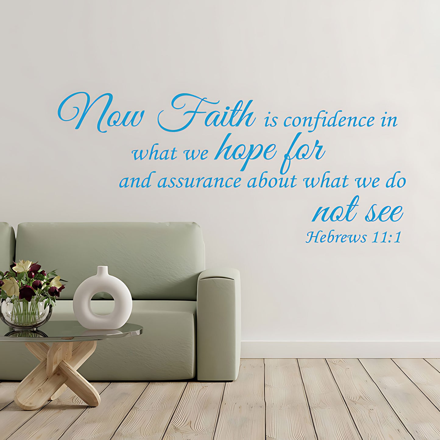 Faith Hope Love Wall Sticker - Bible Verse Decal