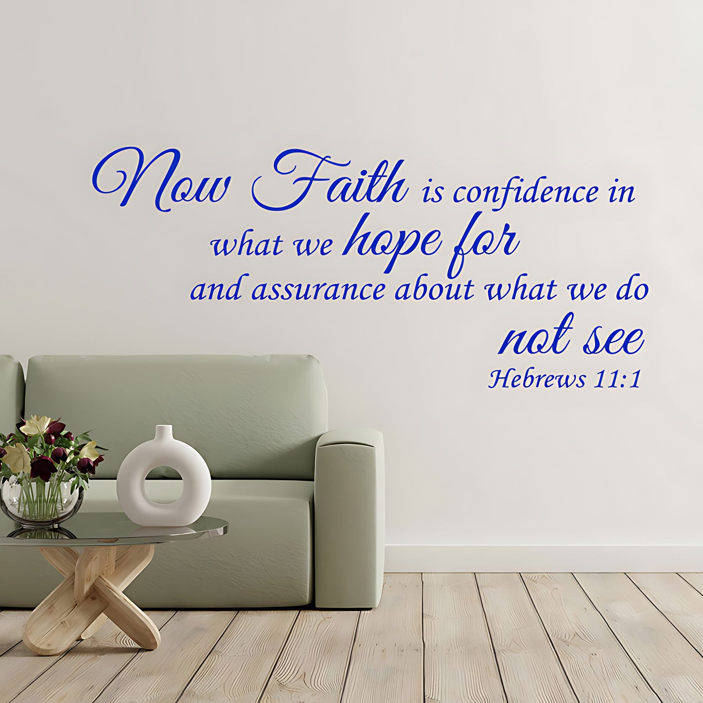 Faith Hope Love Wall Sticker - Bible Verse Decal