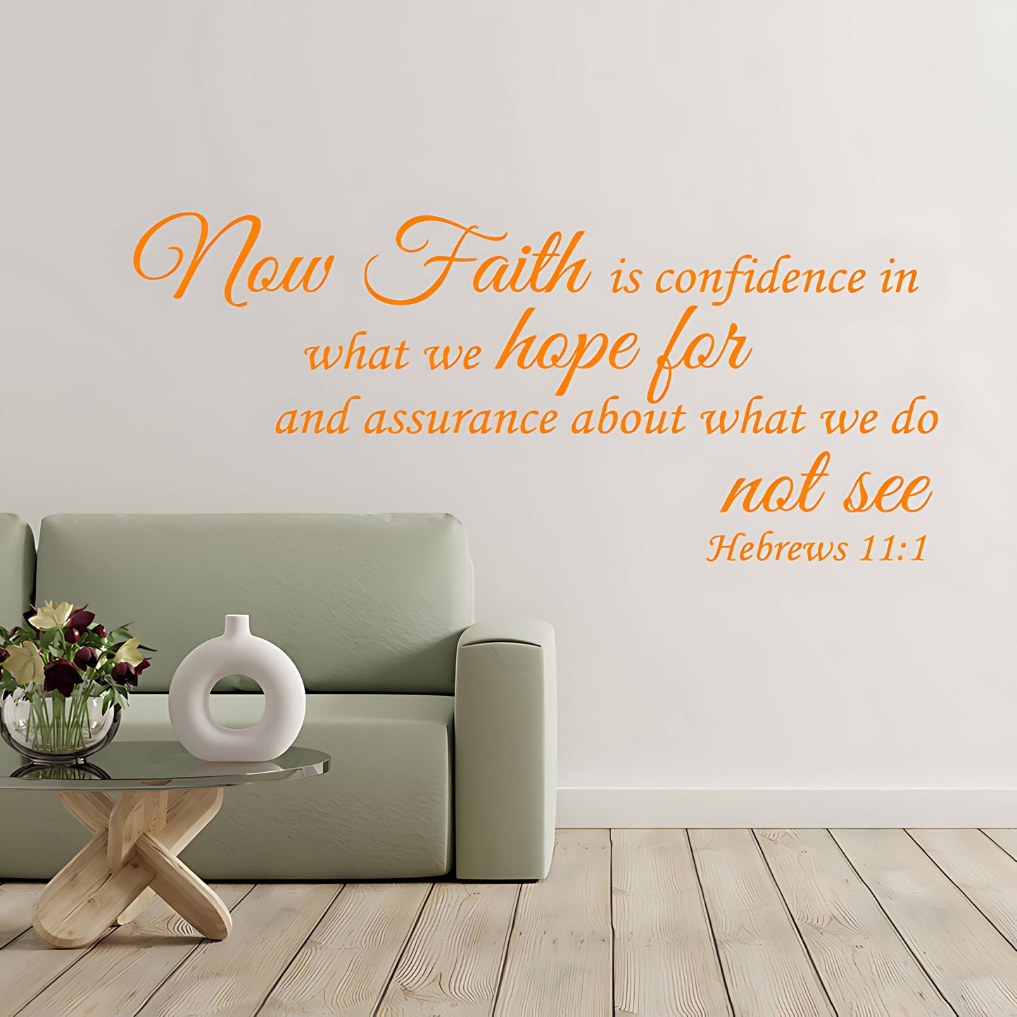 Faith Hope Love Wall Sticker - Bible Verse Decal