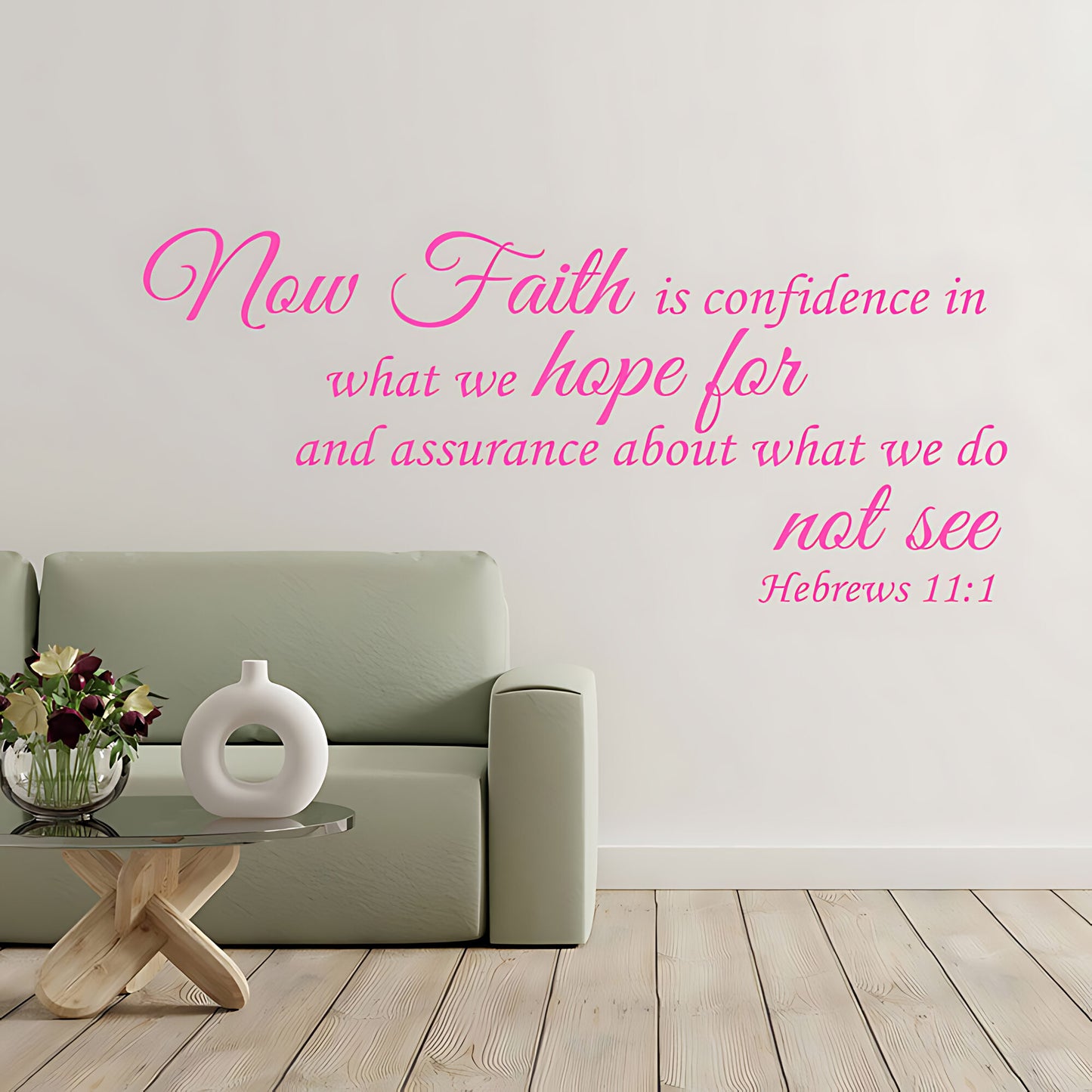 Faith Hope Love Wall Sticker - Bible Verse Decal
