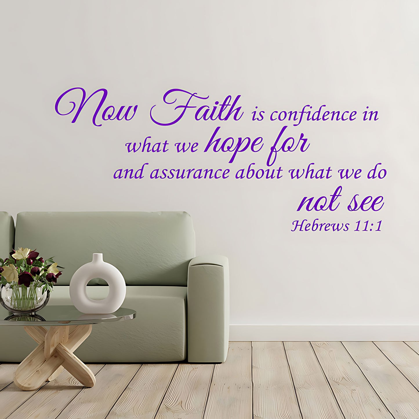 Faith Hope Love Wall Sticker - Bible Verse Decal
