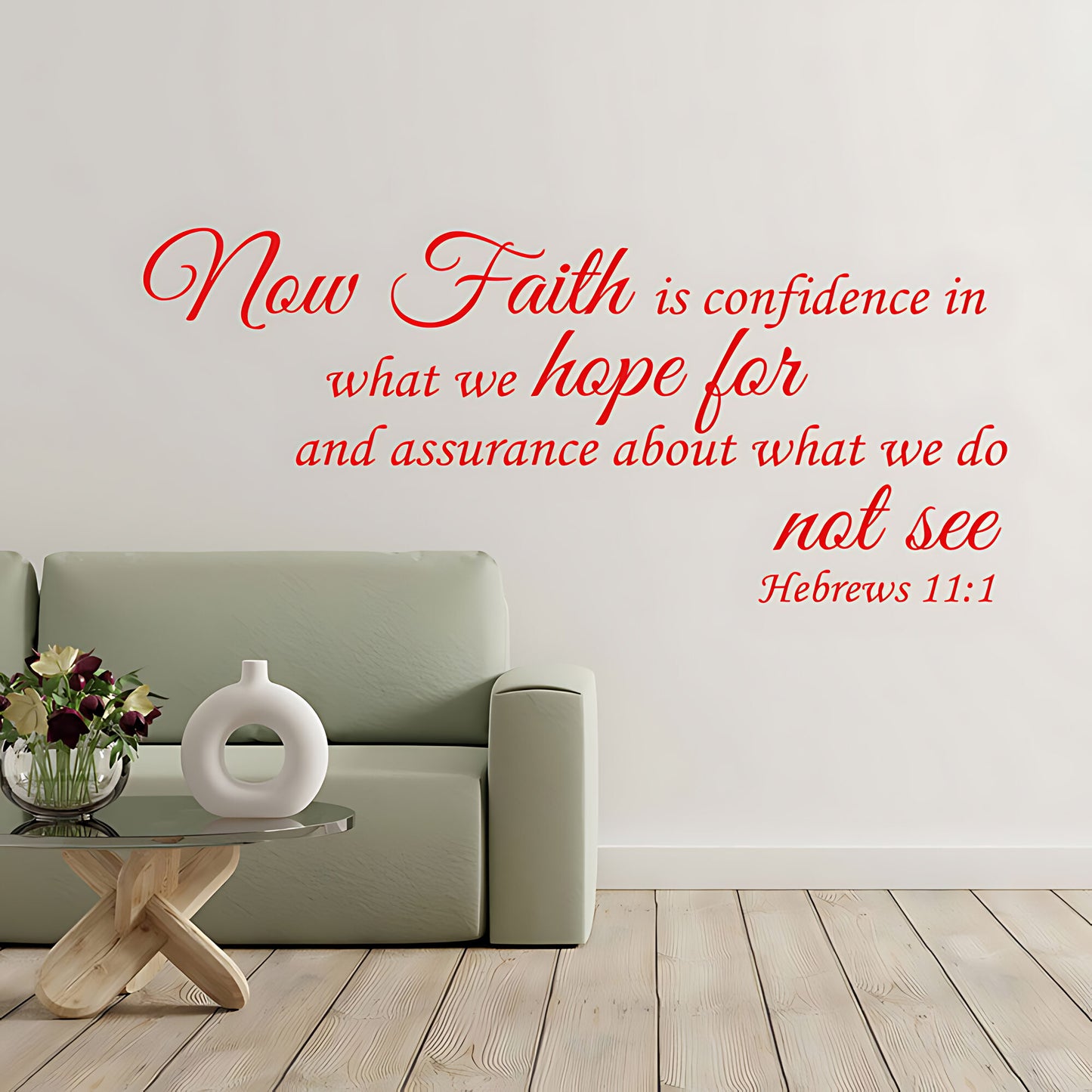 Faith Hope Love Wall Sticker - Bible Verse Decal